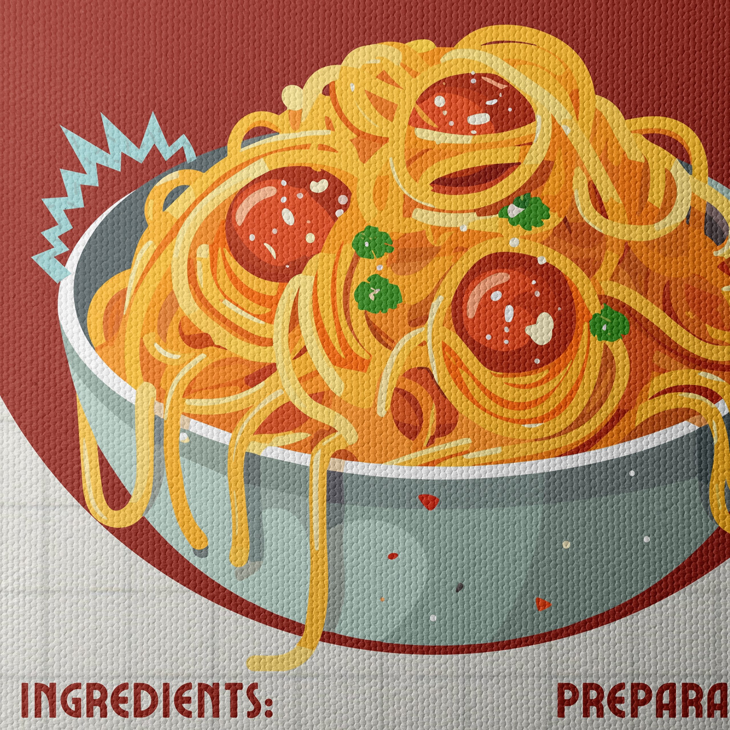 Stylized Spaghetti Bolognese Art - Image 4