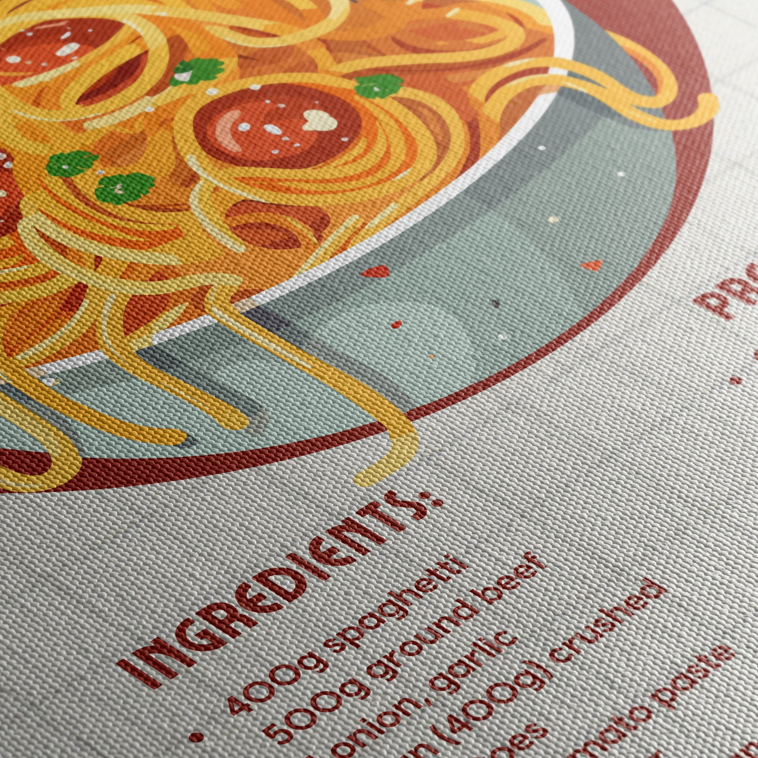 Stylized Spaghetti Bolognese Art - Image 5