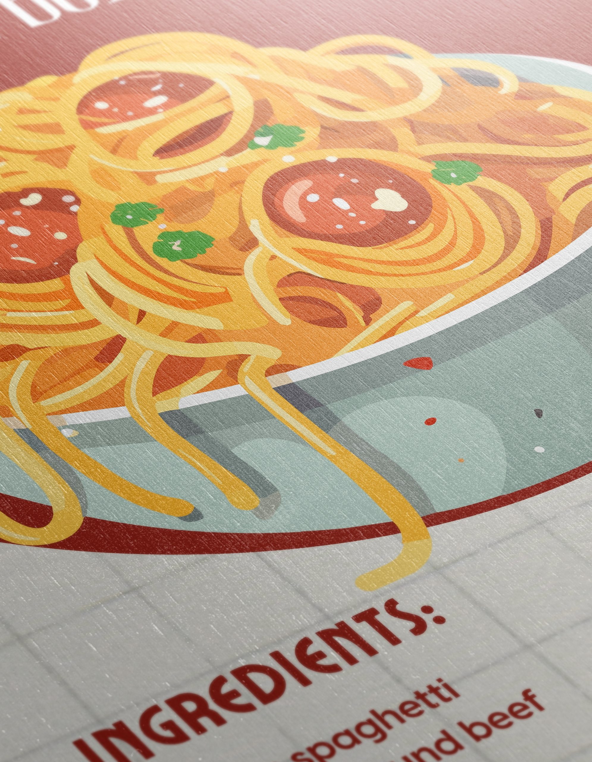 Stylized Spaghetti Bolognese Art - Image 12