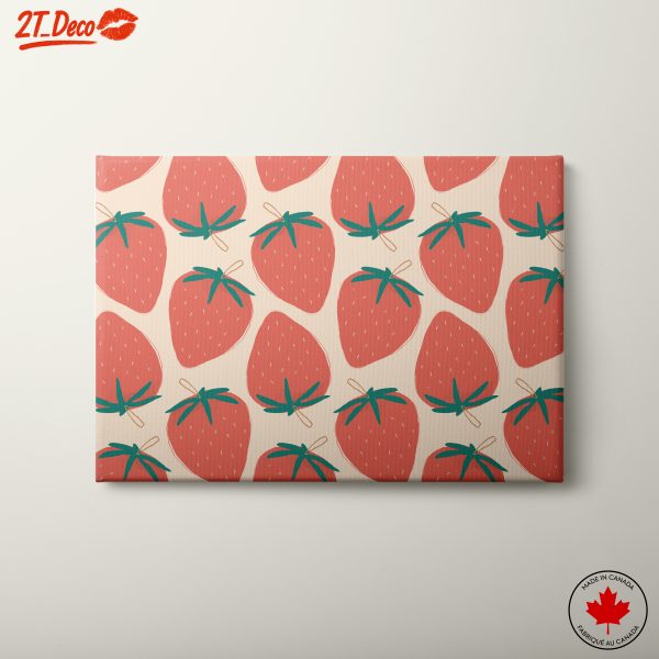 Playful Strawberry Abstract Art