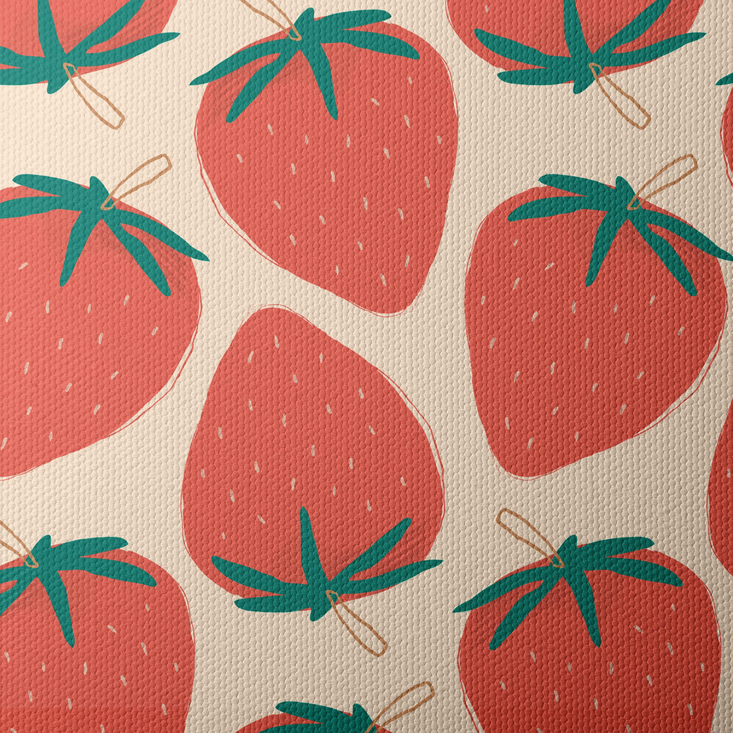 Playful Strawberry Abstract Art - Image 4