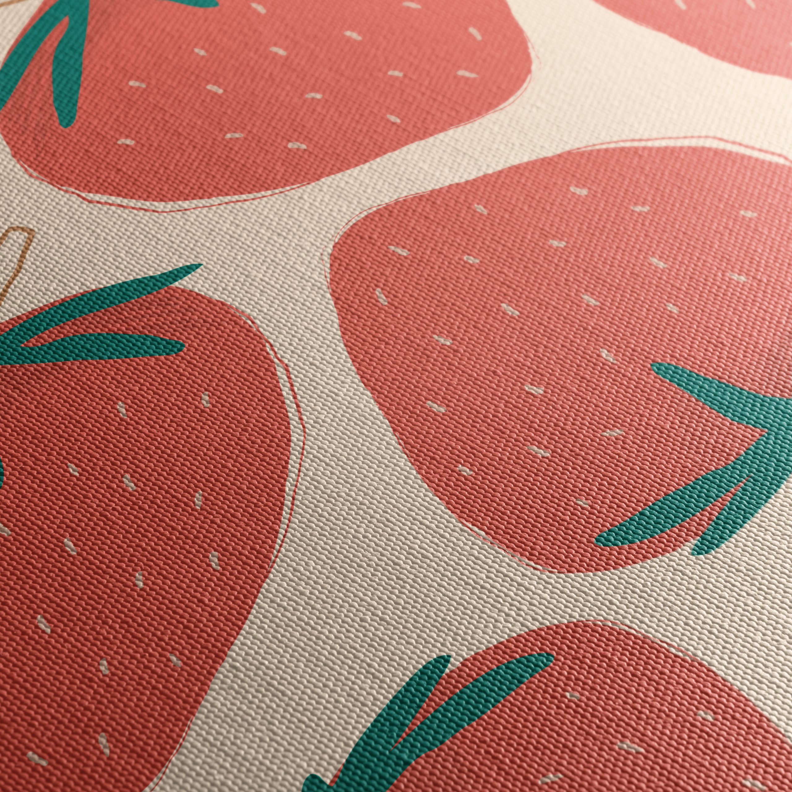 Playful Strawberry Abstract Art - Image 5