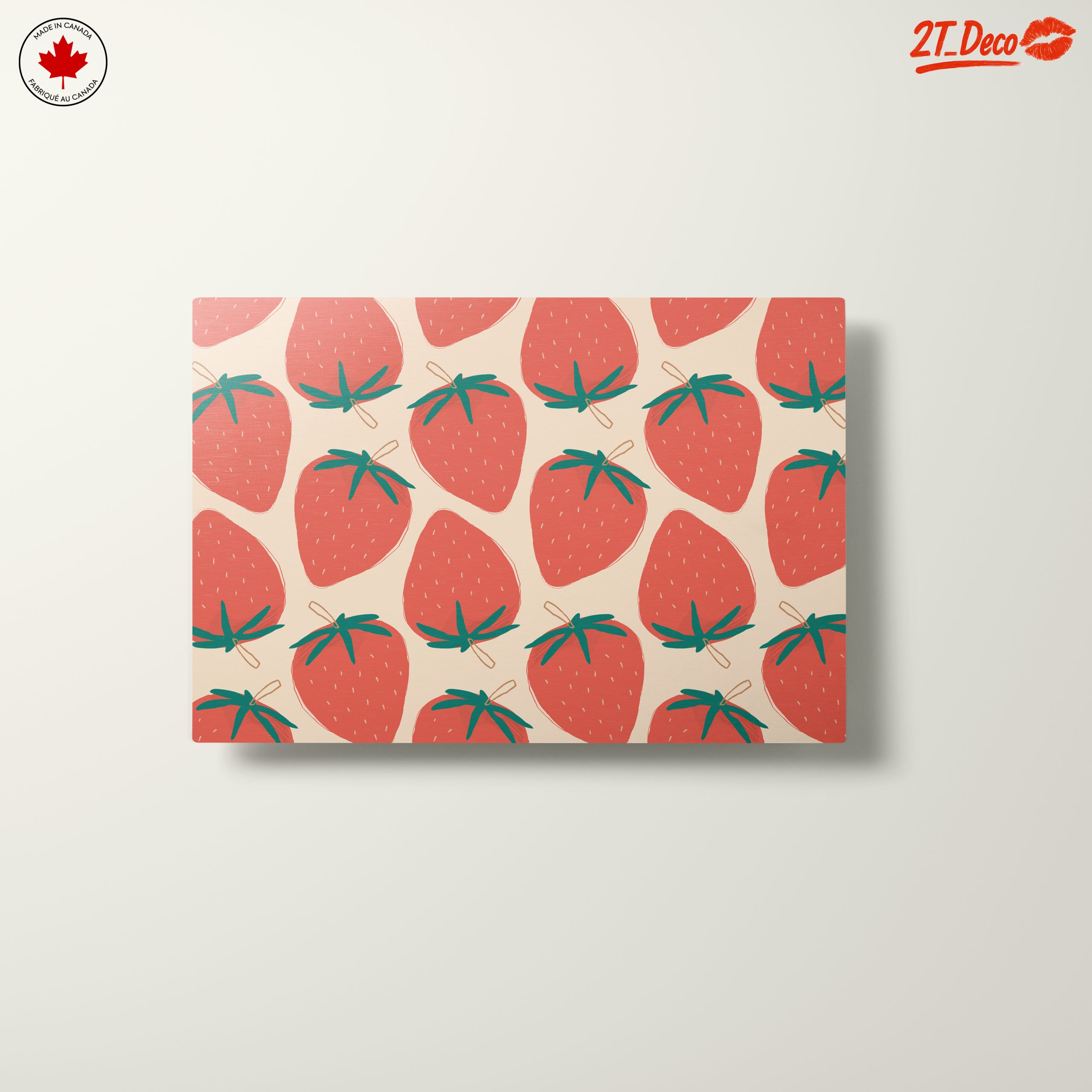 Playful Strawberry Abstract Art - Image 10