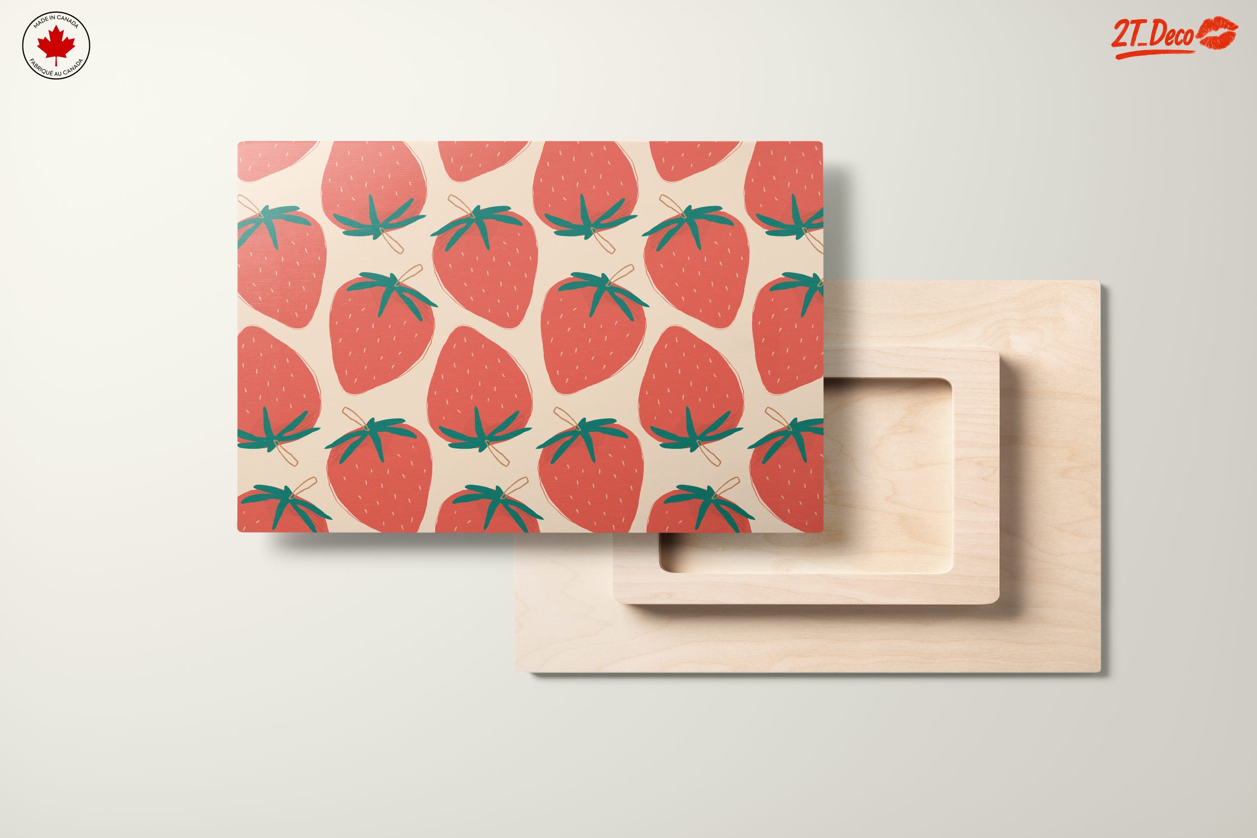 Playful Strawberry Abstract Art - Image 11