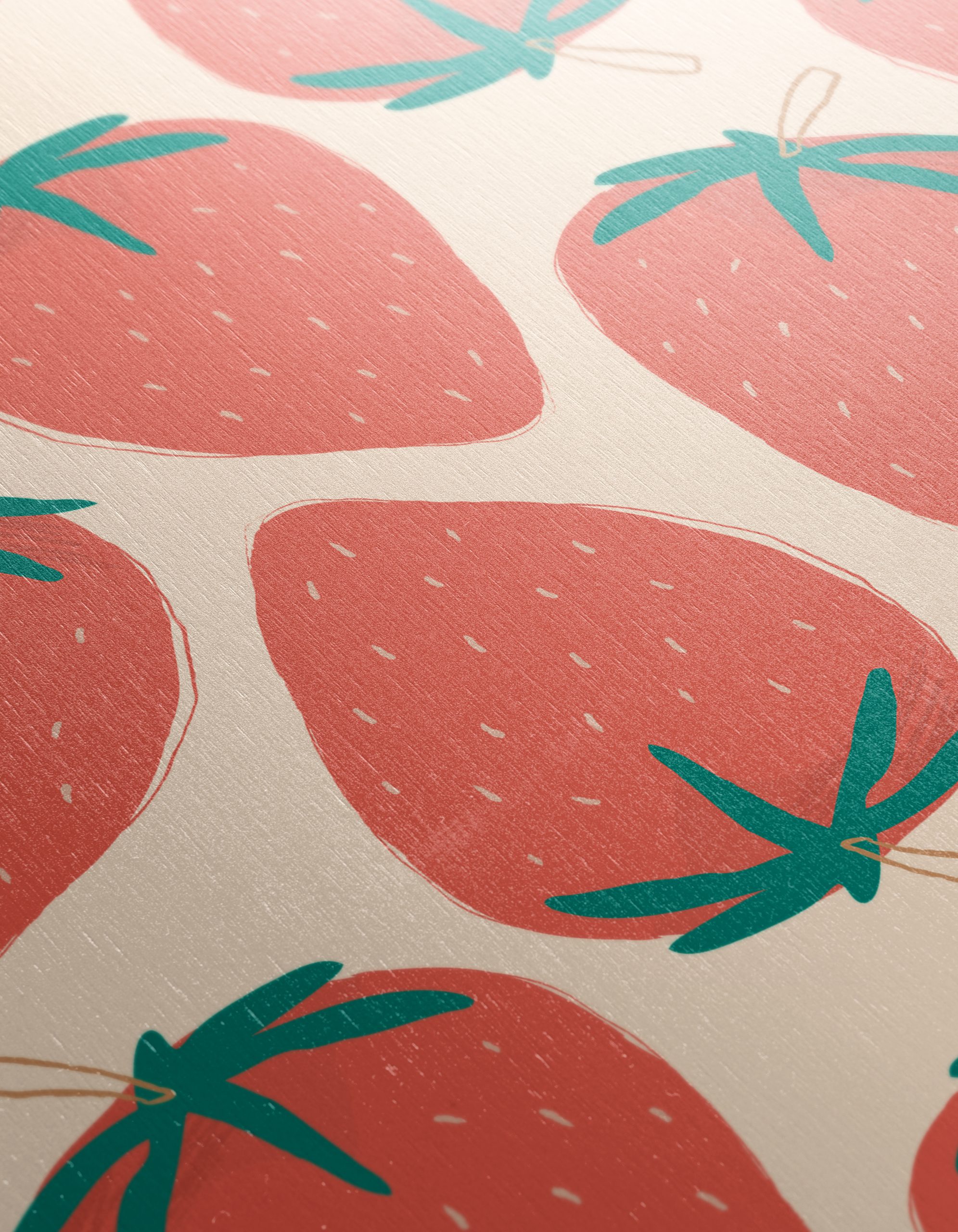 Playful Strawberry Abstract Art - Image 12