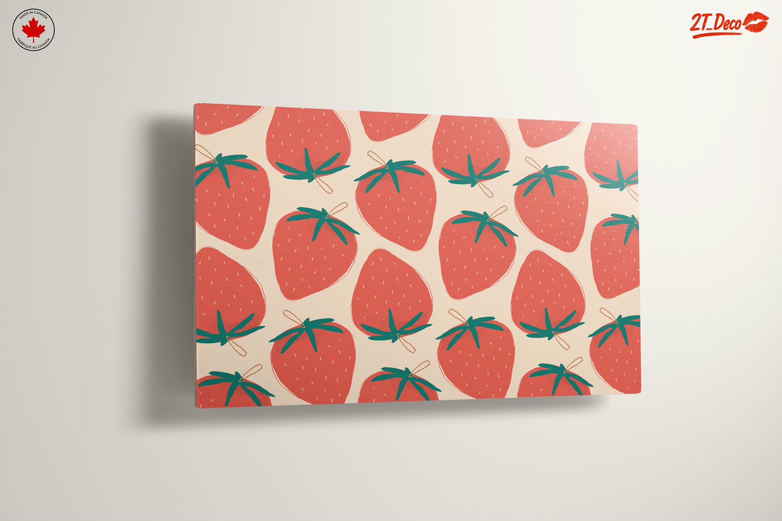 Playful Strawberry Abstract Art - Image 13