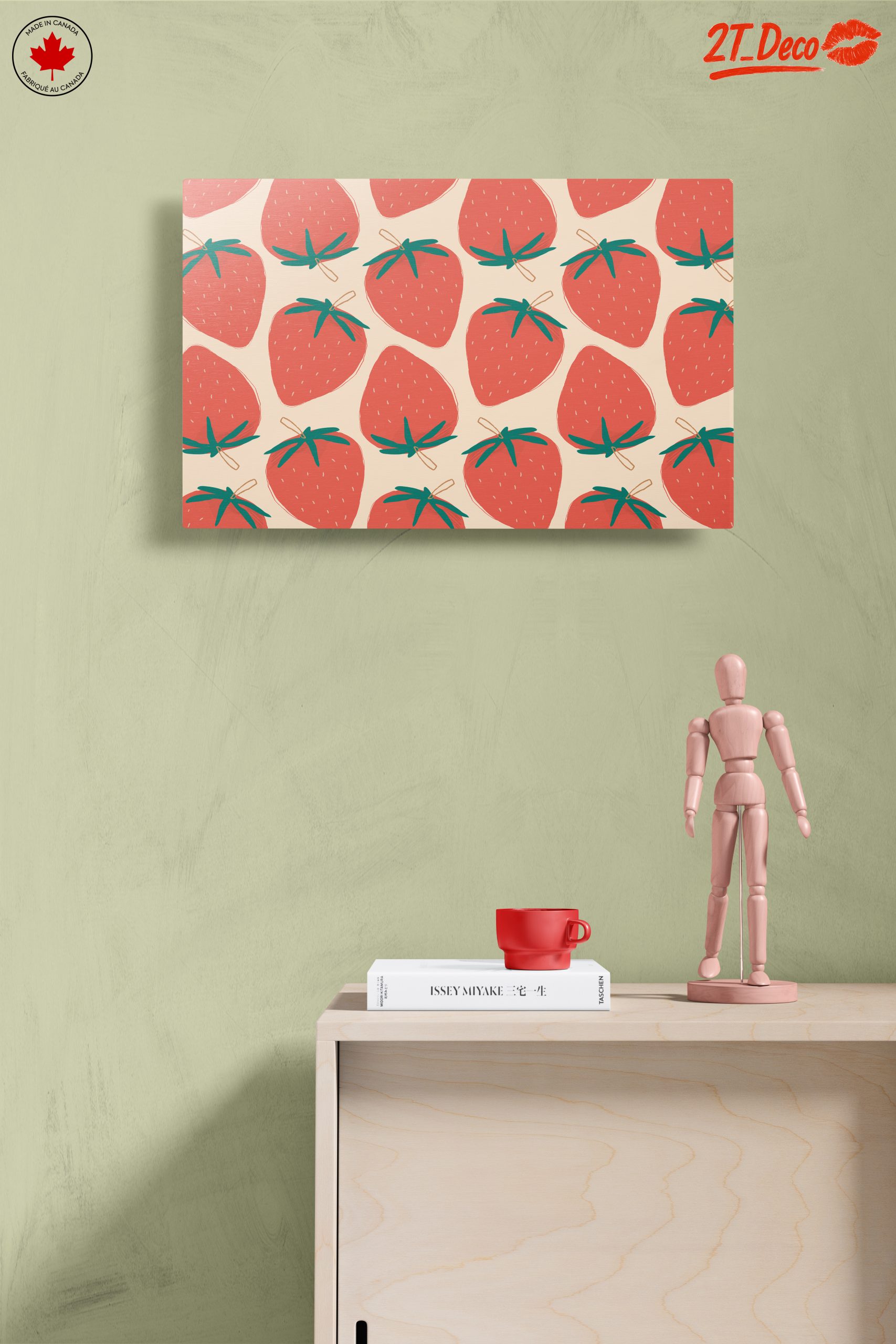 Playful Strawberry Abstract Art - Image 14