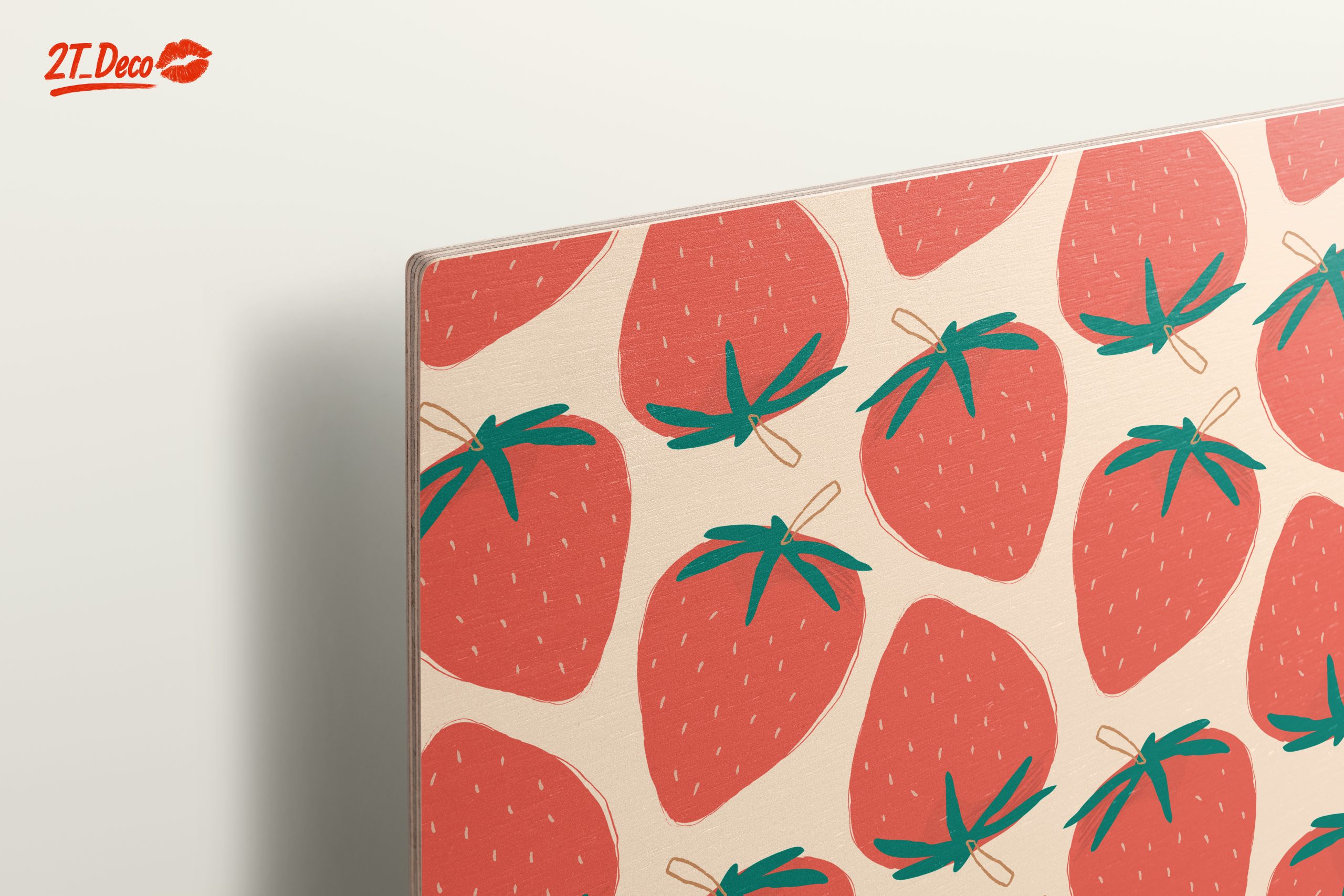 Playful Strawberry Abstract Art - Image 15