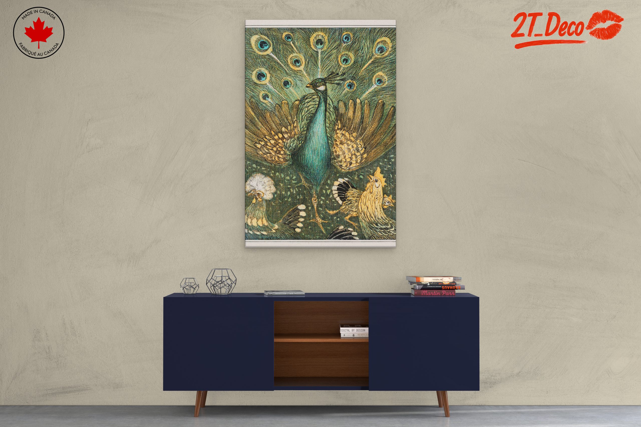 Peacock Art with Vibrant Feathers - Image 3