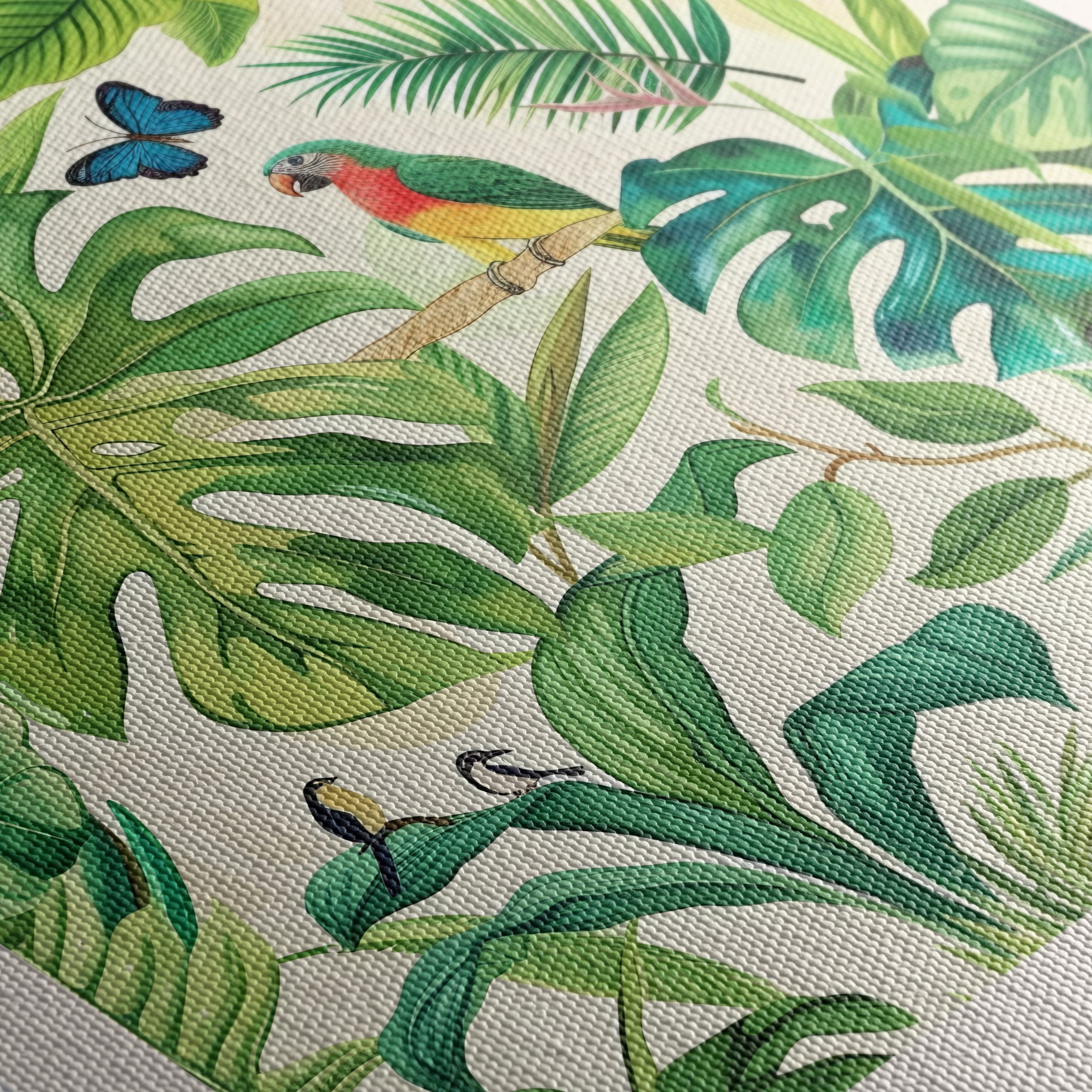 Tropical Botanical Artwork Featuring Colorful Birds - Image 5
