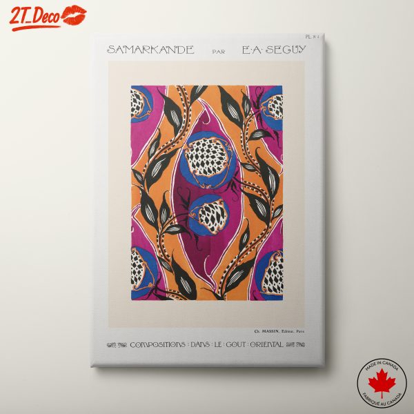 Colorful Botanical Art with Floral Design