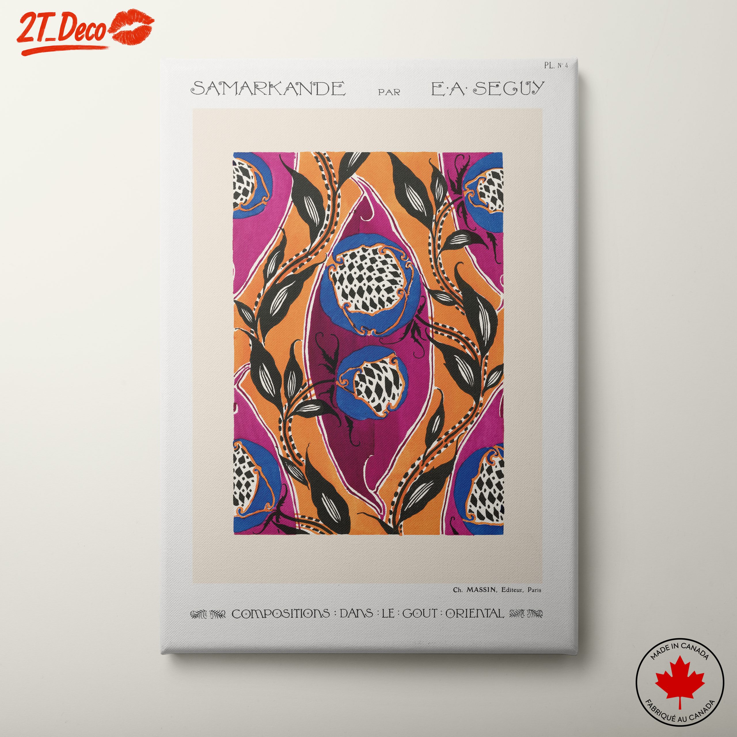 Colorful Botanical Art with Floral Design