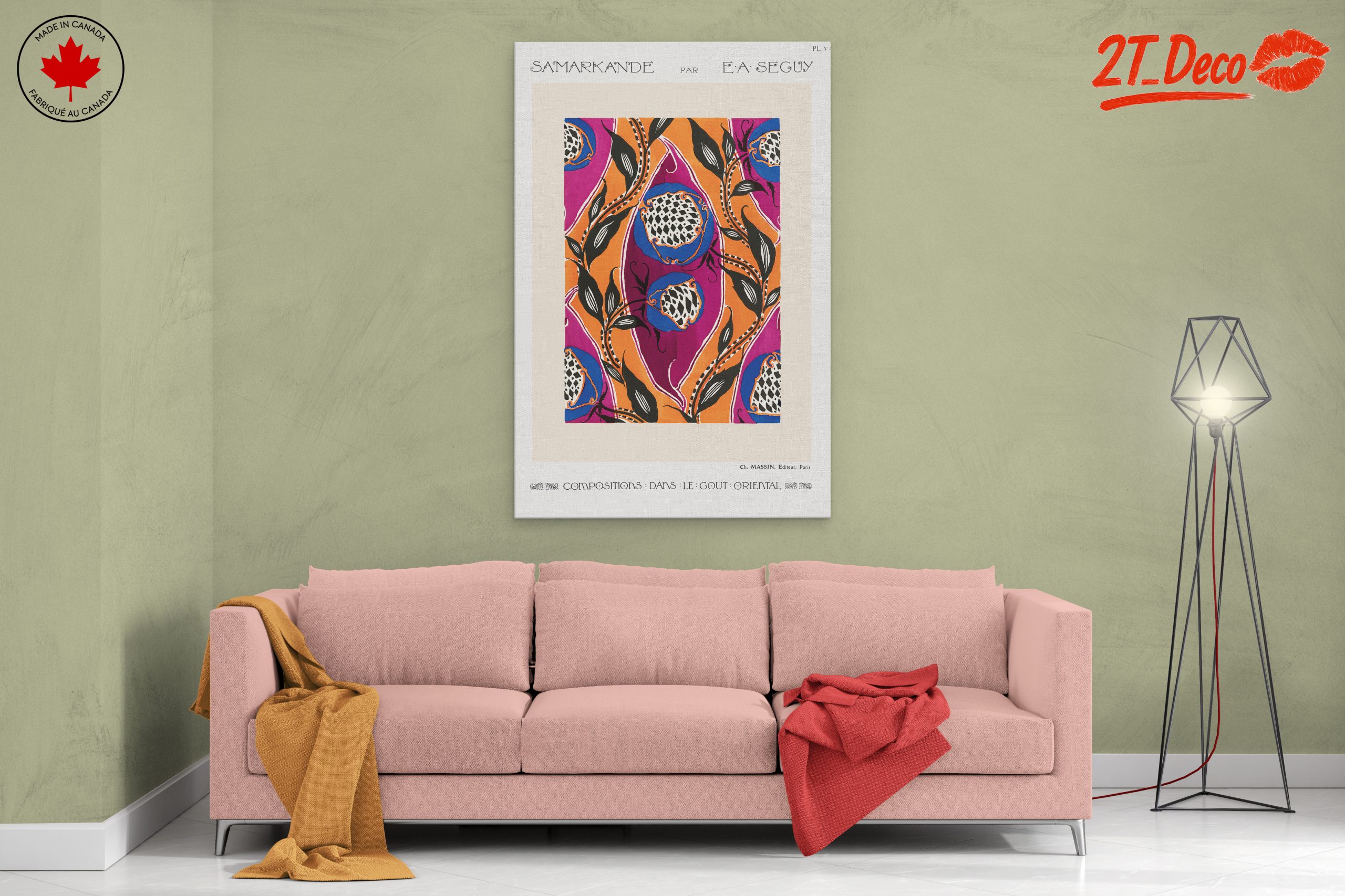 Colorful Botanical Art with Floral Design - Image 2