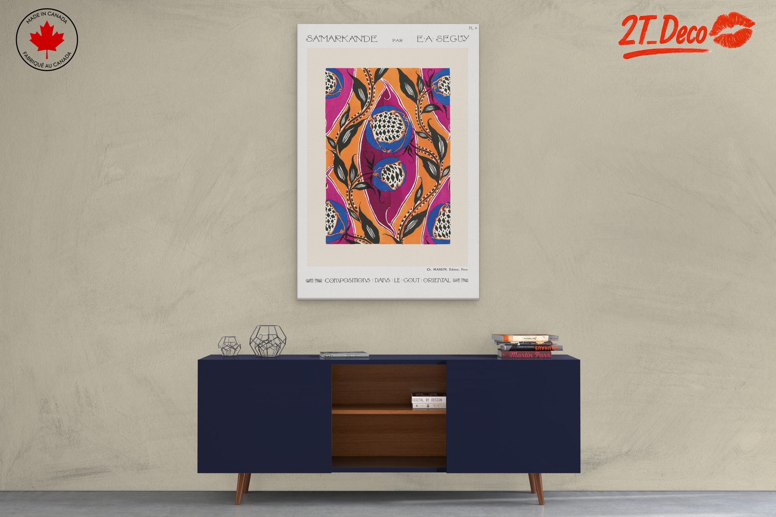 Colorful Botanical Art with Floral Design - Image 3