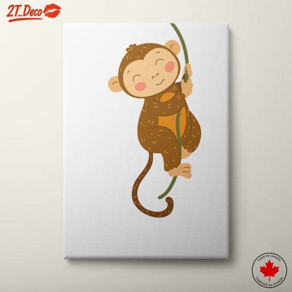 Playful Cartoon Monkey Art