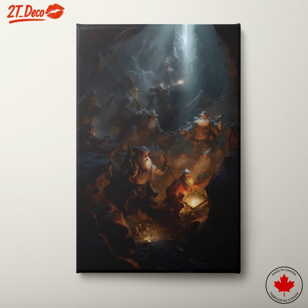 Dwarves Adventuring in Mysterious Cave