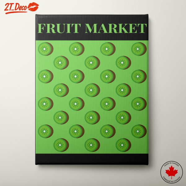 Colorful Abstract Kiwi Fruit Art