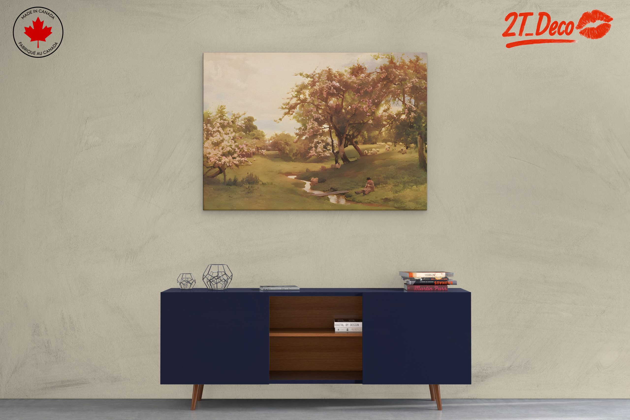 Serene Nature Landscape with Tranquil Stream - Image 3