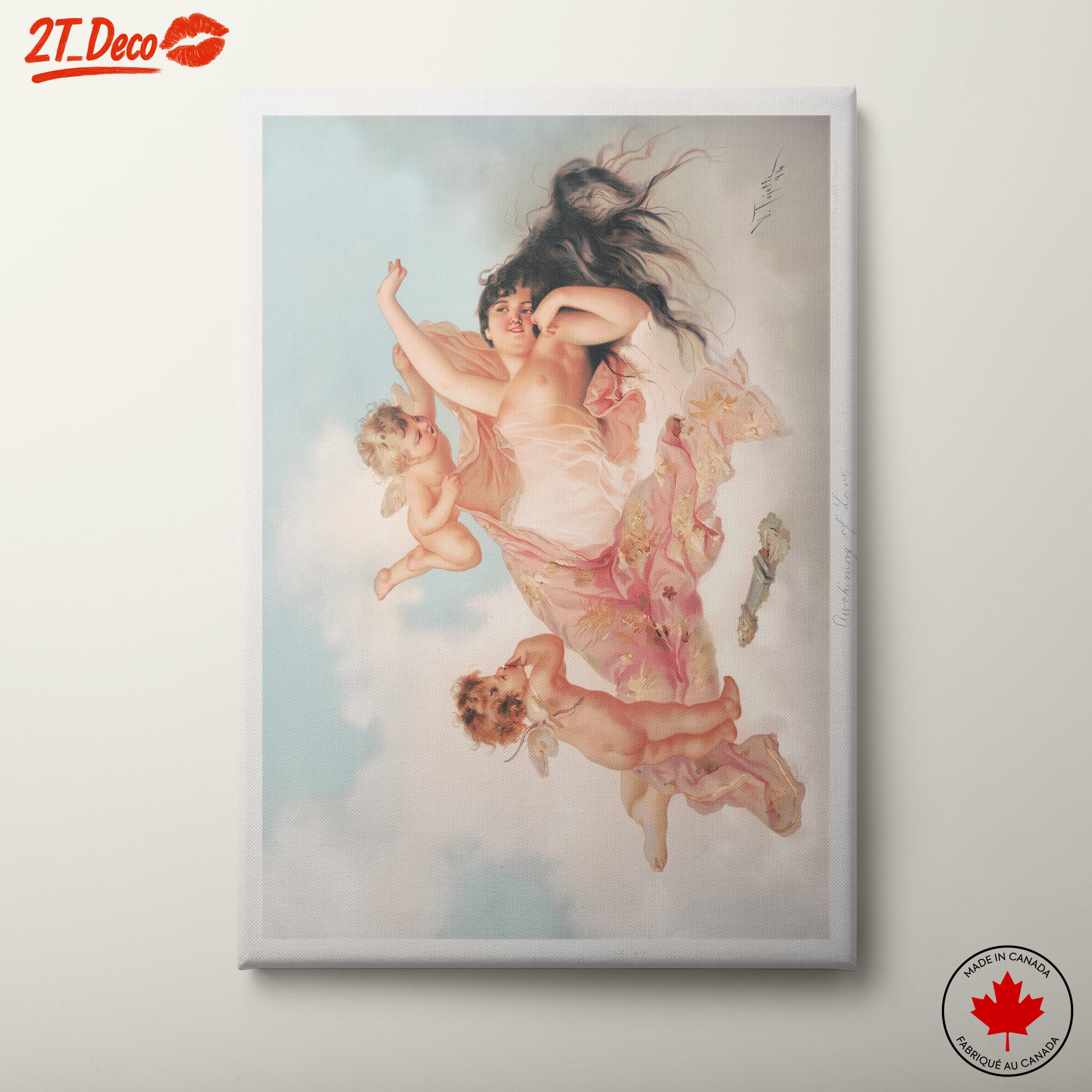 Ethereal Portrait of a Woman with Angels