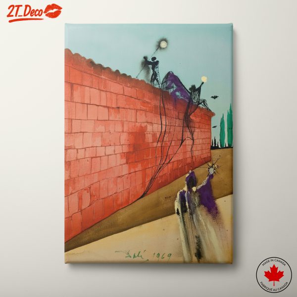 Surreal Cultural Scene on a Wall
