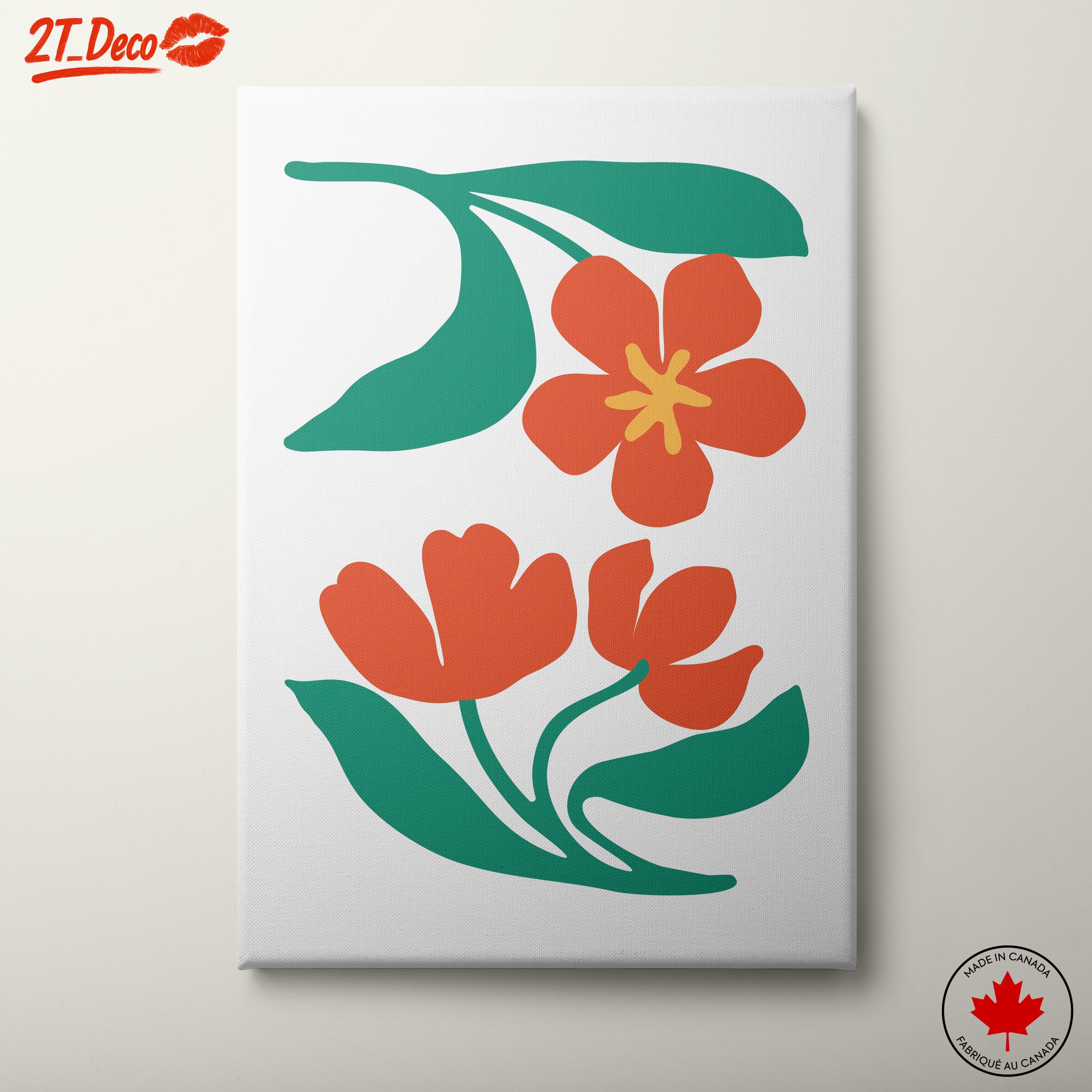 Stylized Floral Art for Bright Interiors