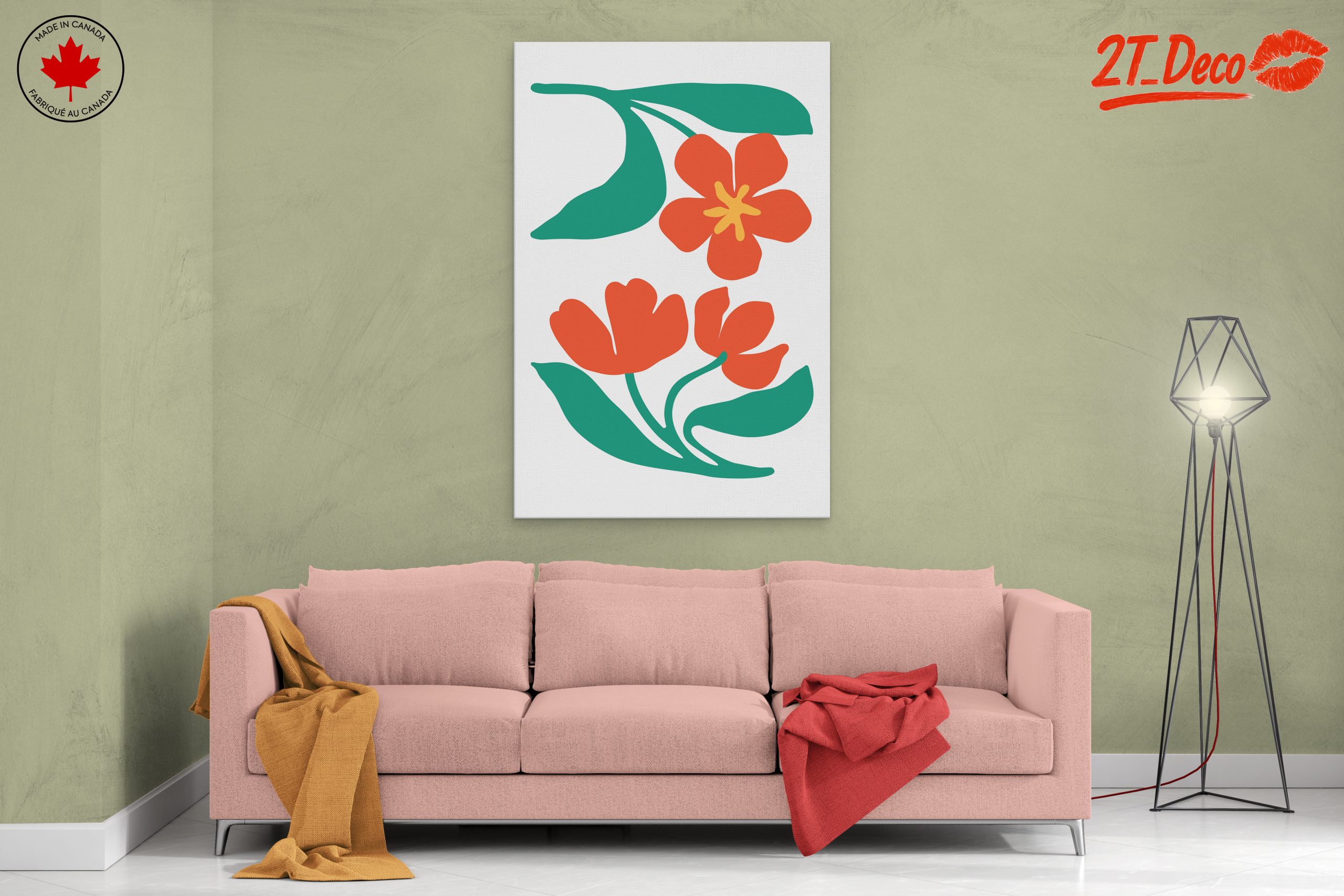 Stylized Floral Art for Bright Interiors - Image 2