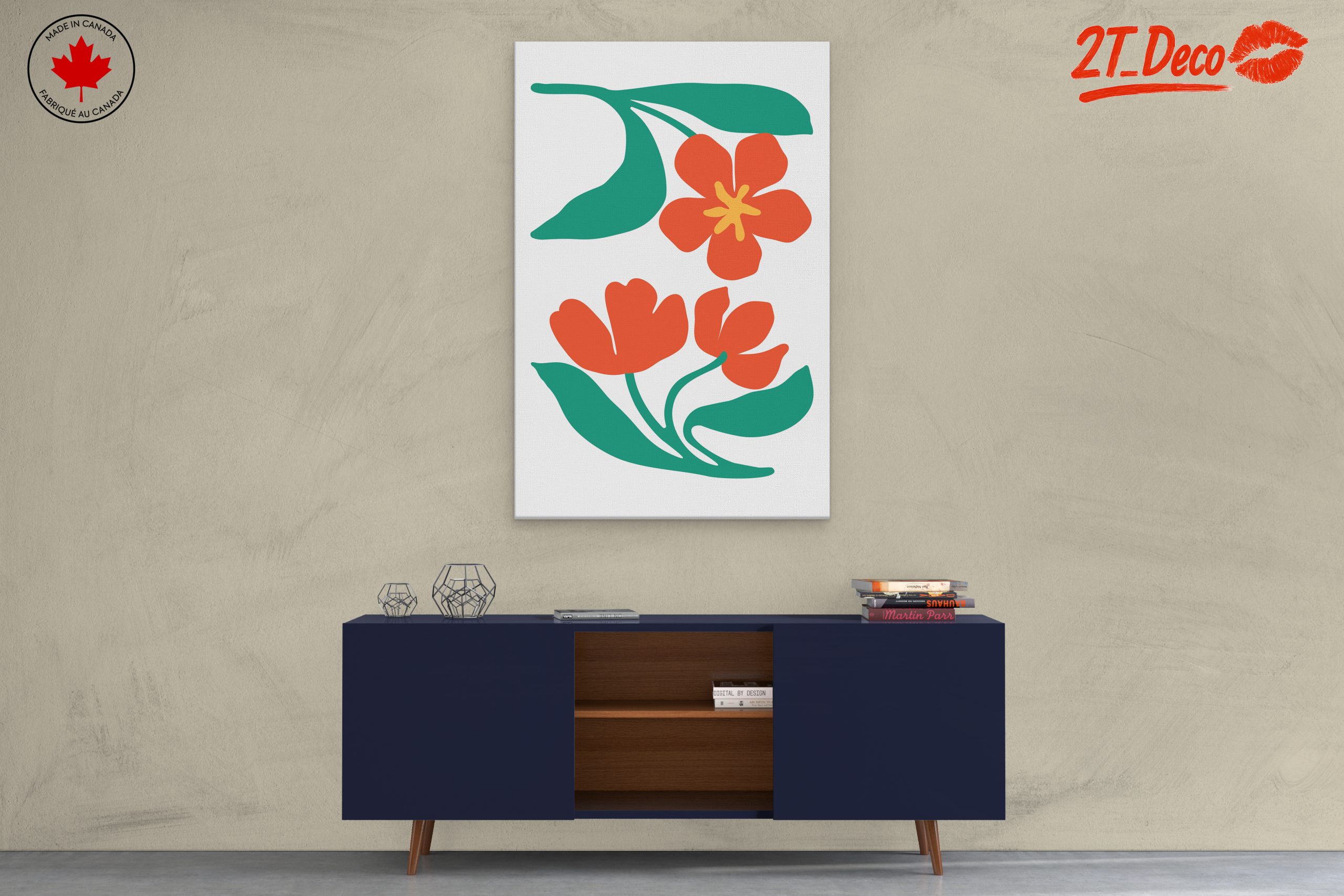 Stylized Floral Art for Bright Interiors - Image 3