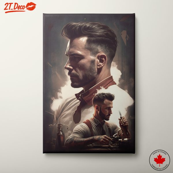 Stylized Male Portrait with Artistic Craftsmanship