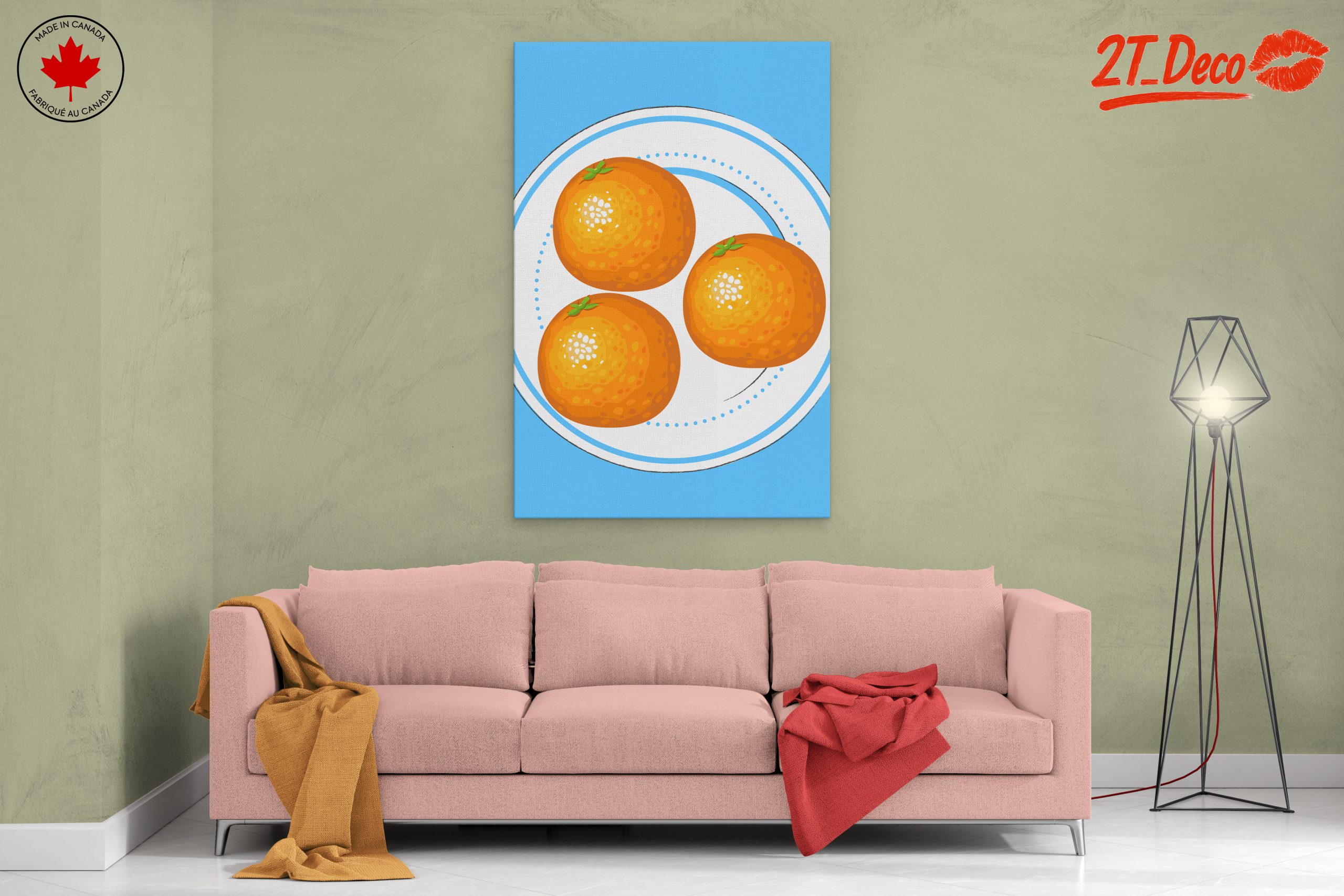 Vibrant Abstract Art of Oranges - Image 2