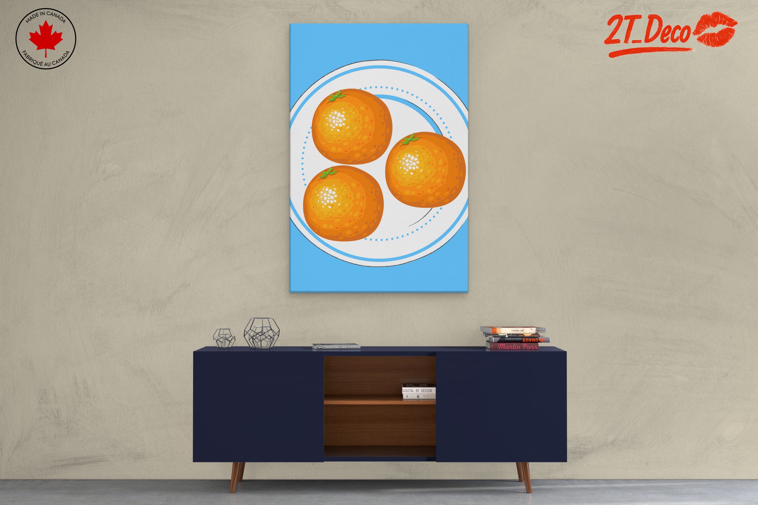 Vibrant Abstract Art of Oranges - Image 3