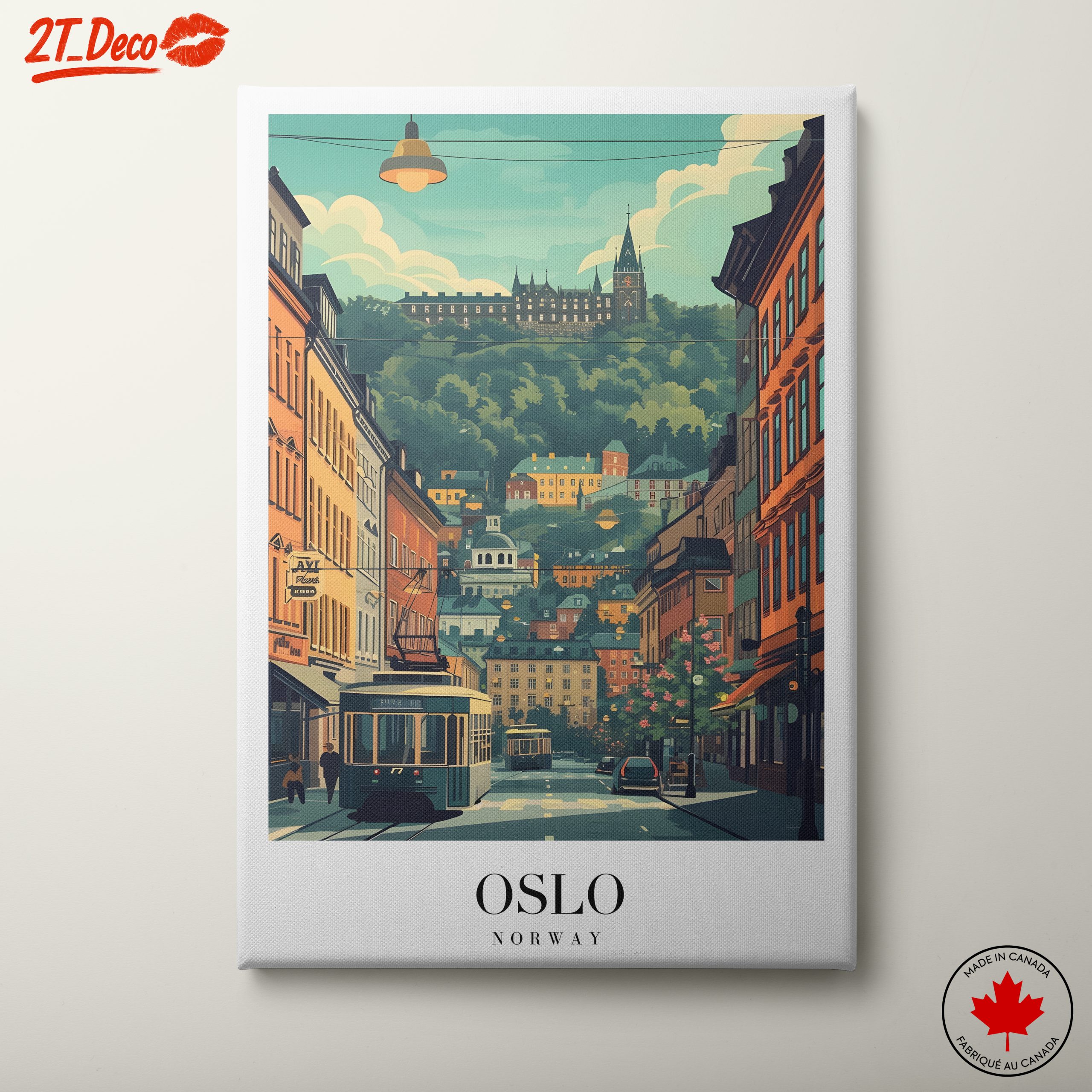 Oslo Cityscape Art Featuring Modern Architecture