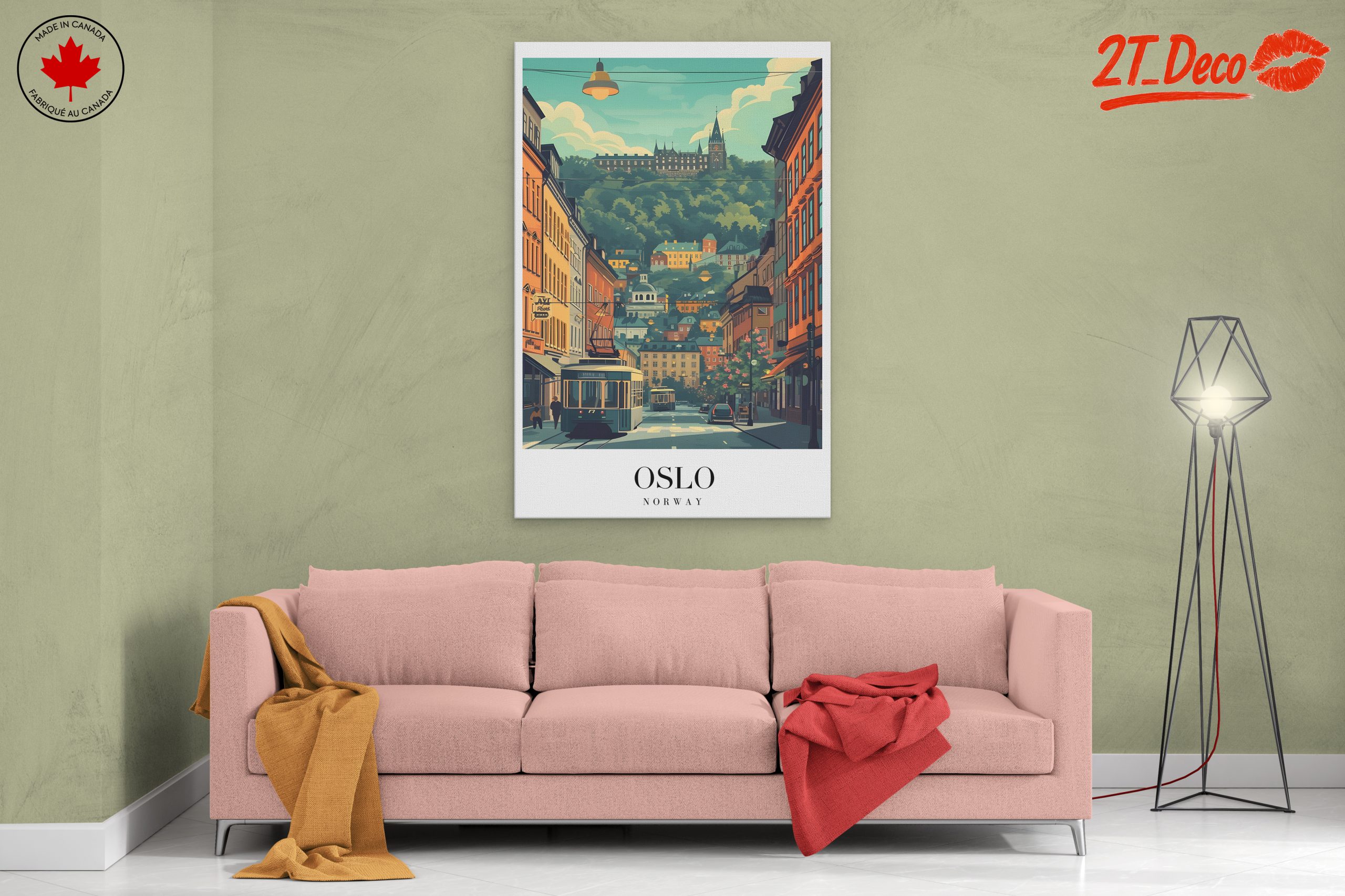 Oslo Cityscape Art Featuring Modern Architecture - Image 2