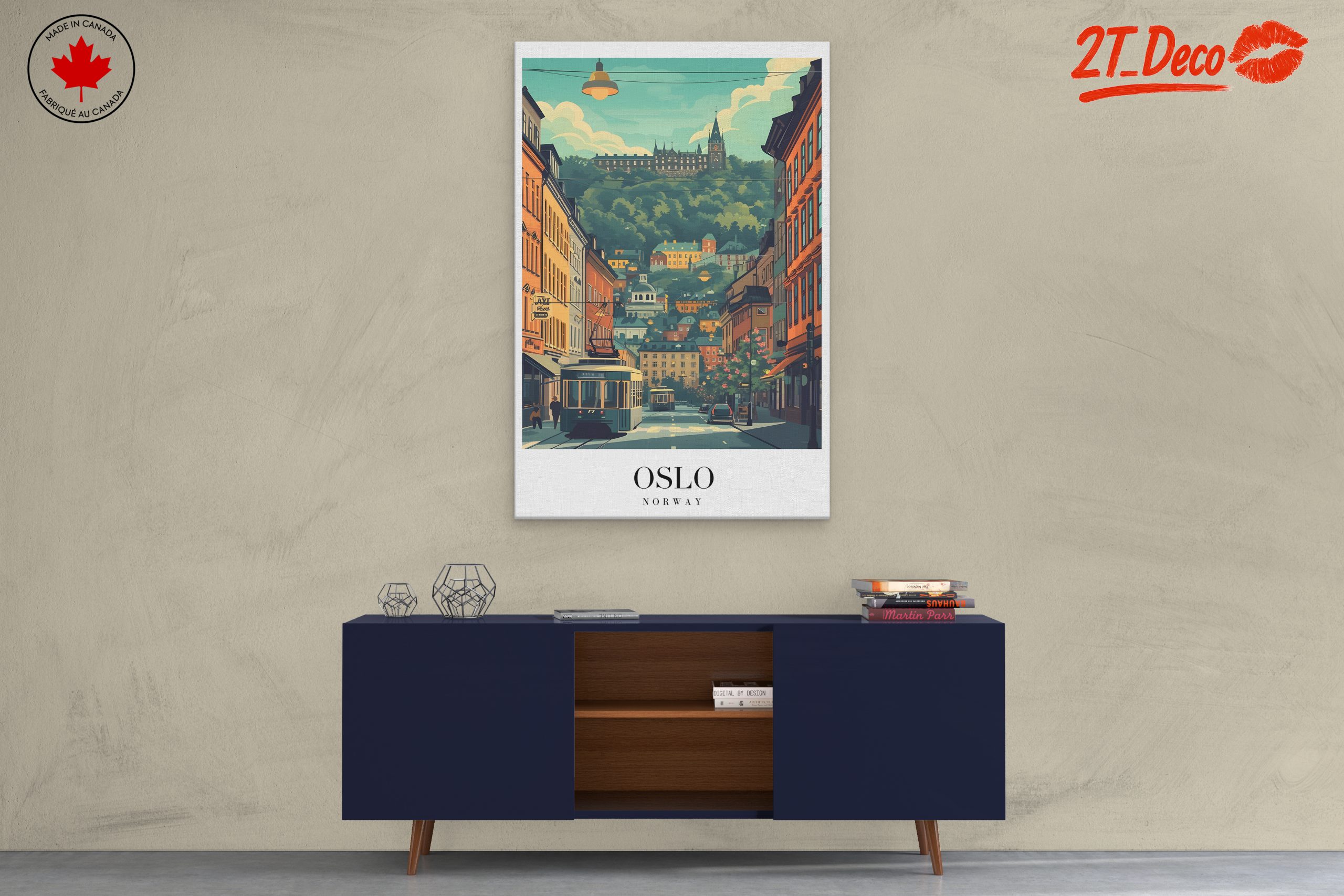 Oslo Cityscape Art Featuring Modern Architecture - Image 3