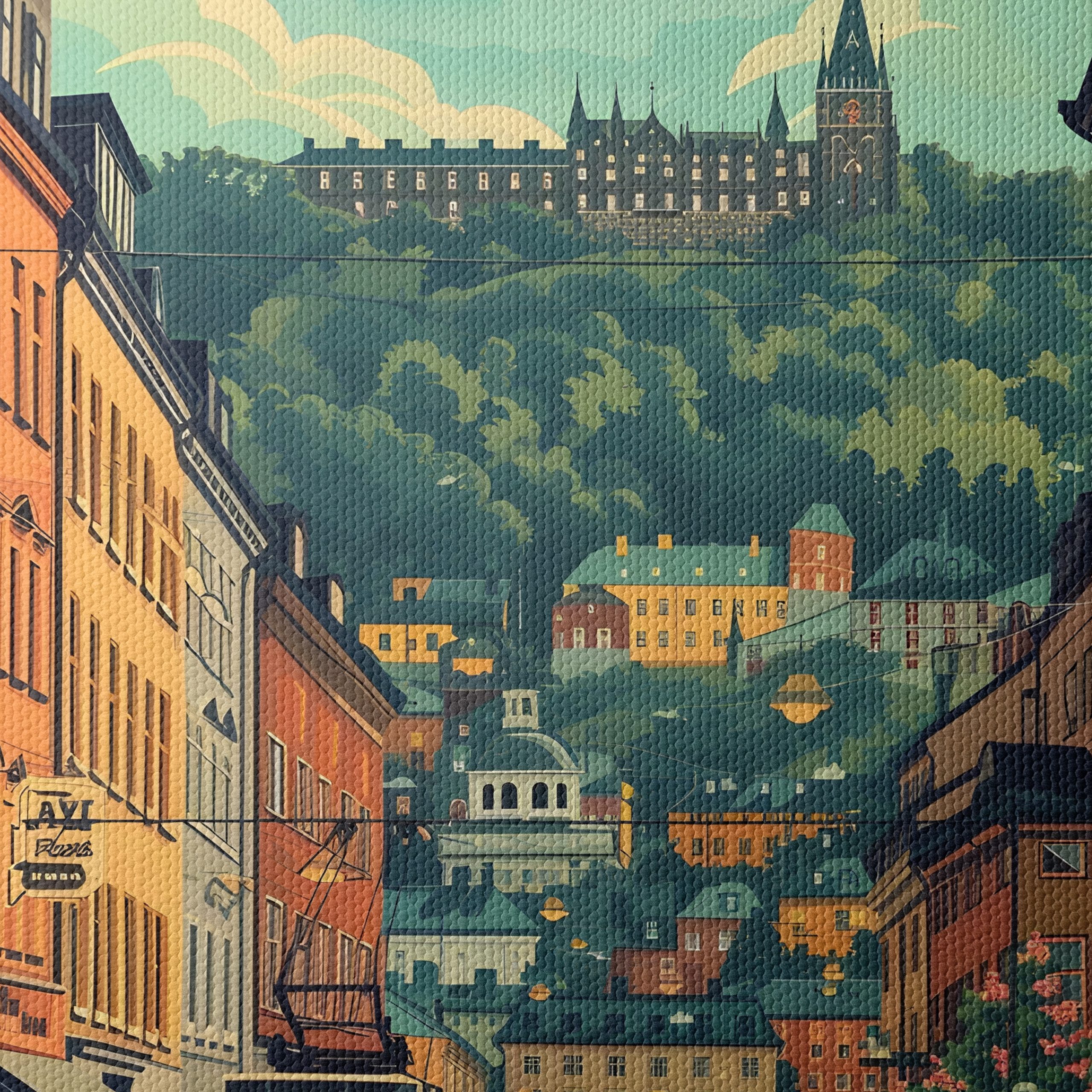 Oslo Cityscape Art Featuring Modern Architecture - Image 4