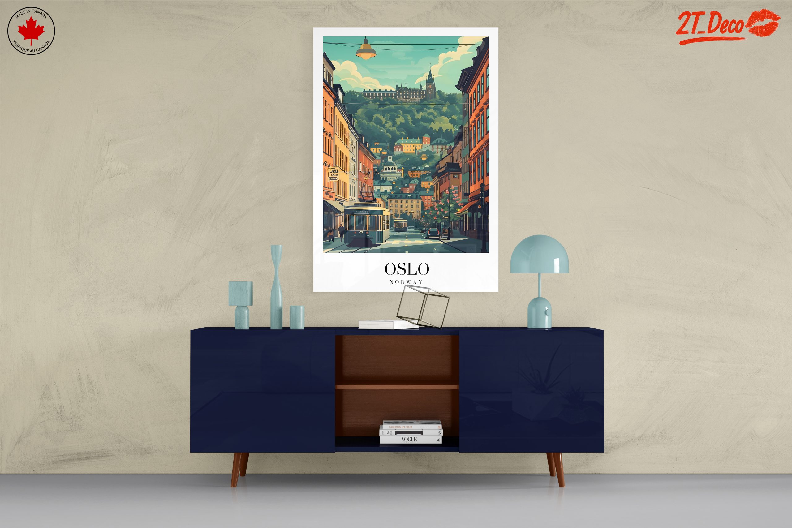 Oslo Cityscape Art Featuring Modern Architecture - Image 8