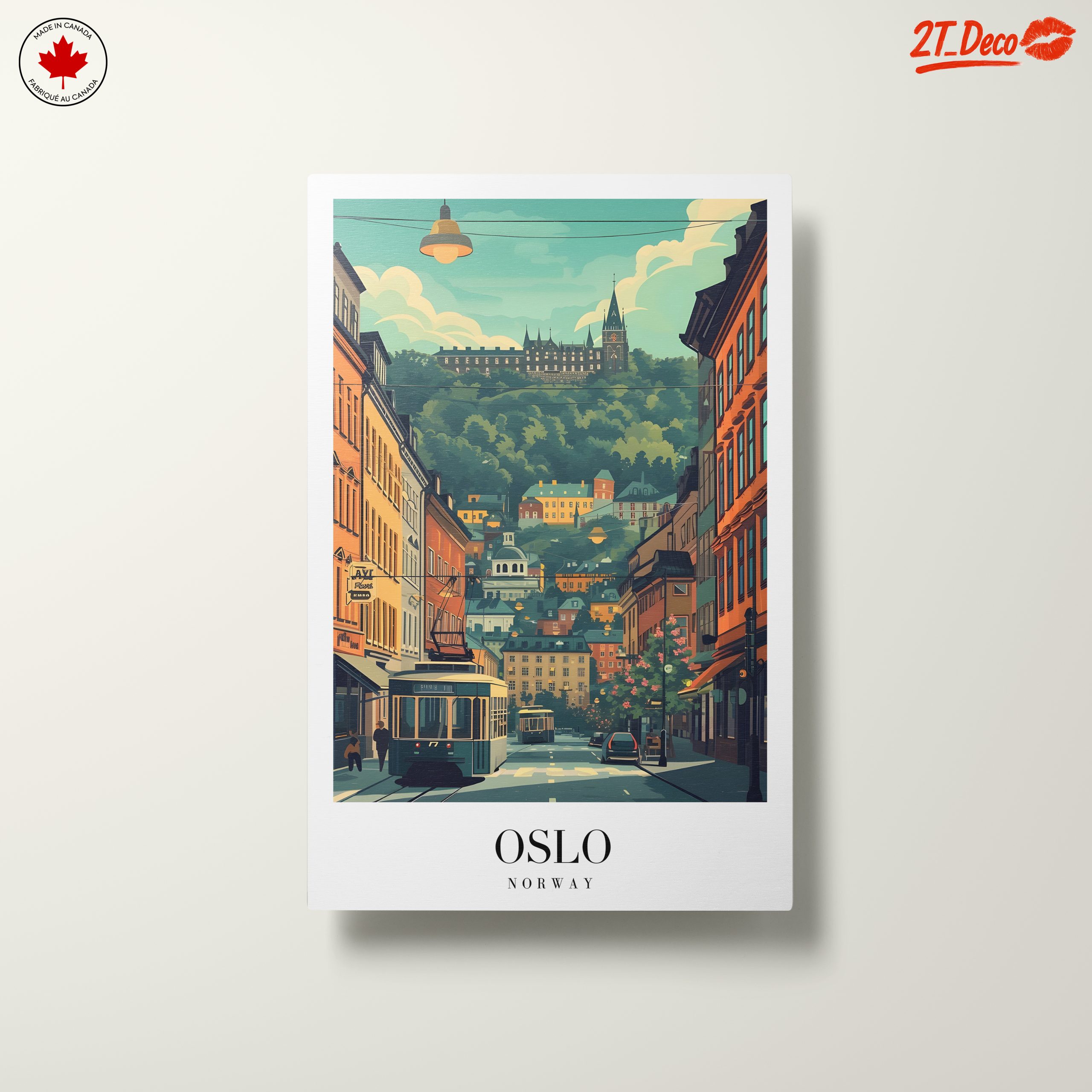 Oslo Cityscape Art Featuring Modern Architecture - Image 10