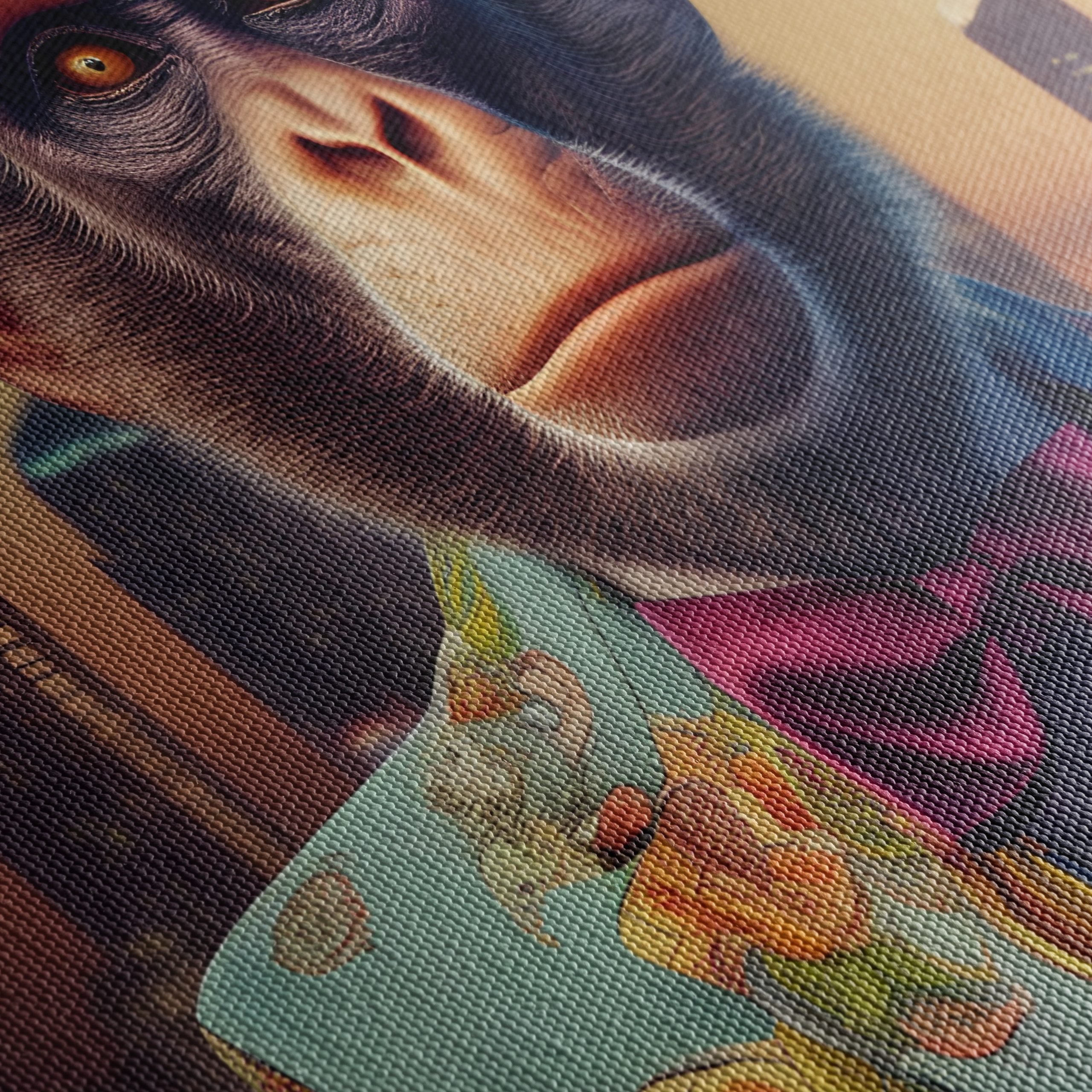 Stylized Monkey in Floral Suit - Image 5