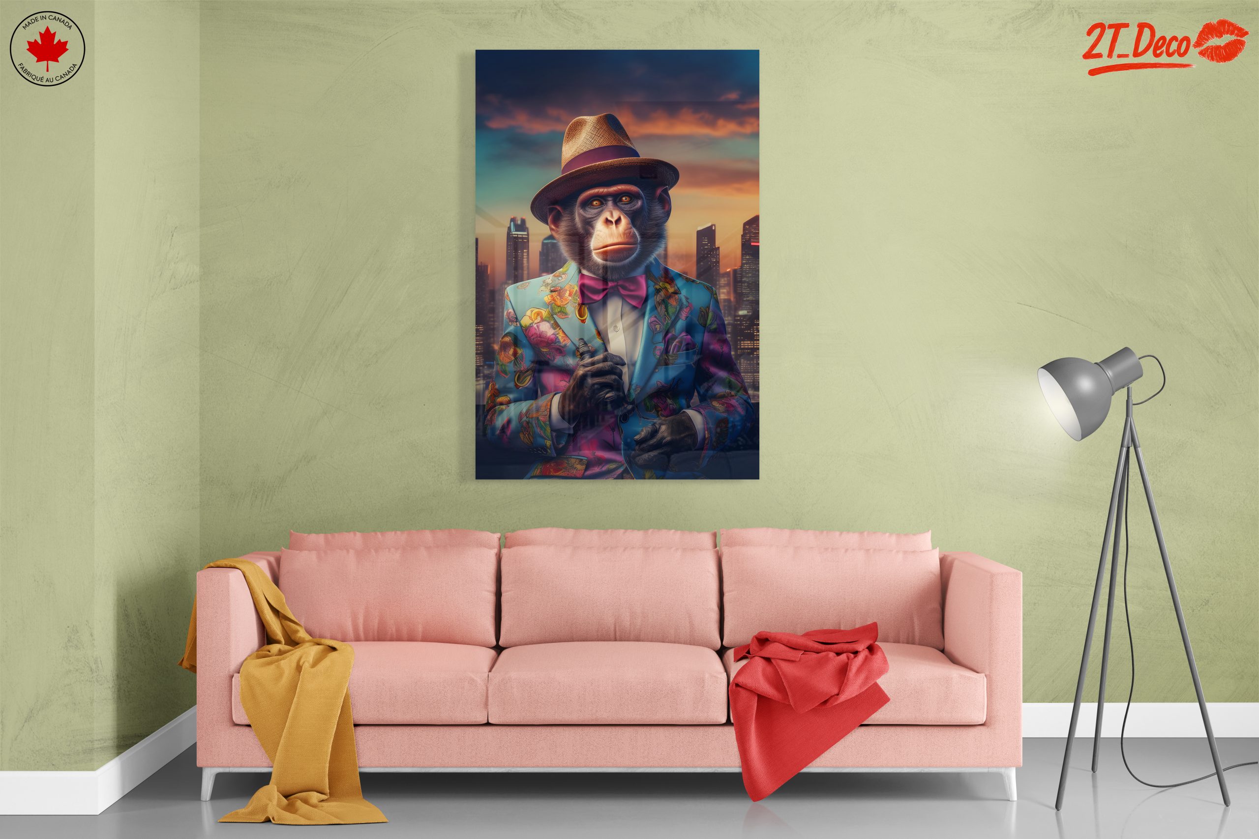 Stylized Monkey in Floral Suit - Image 7