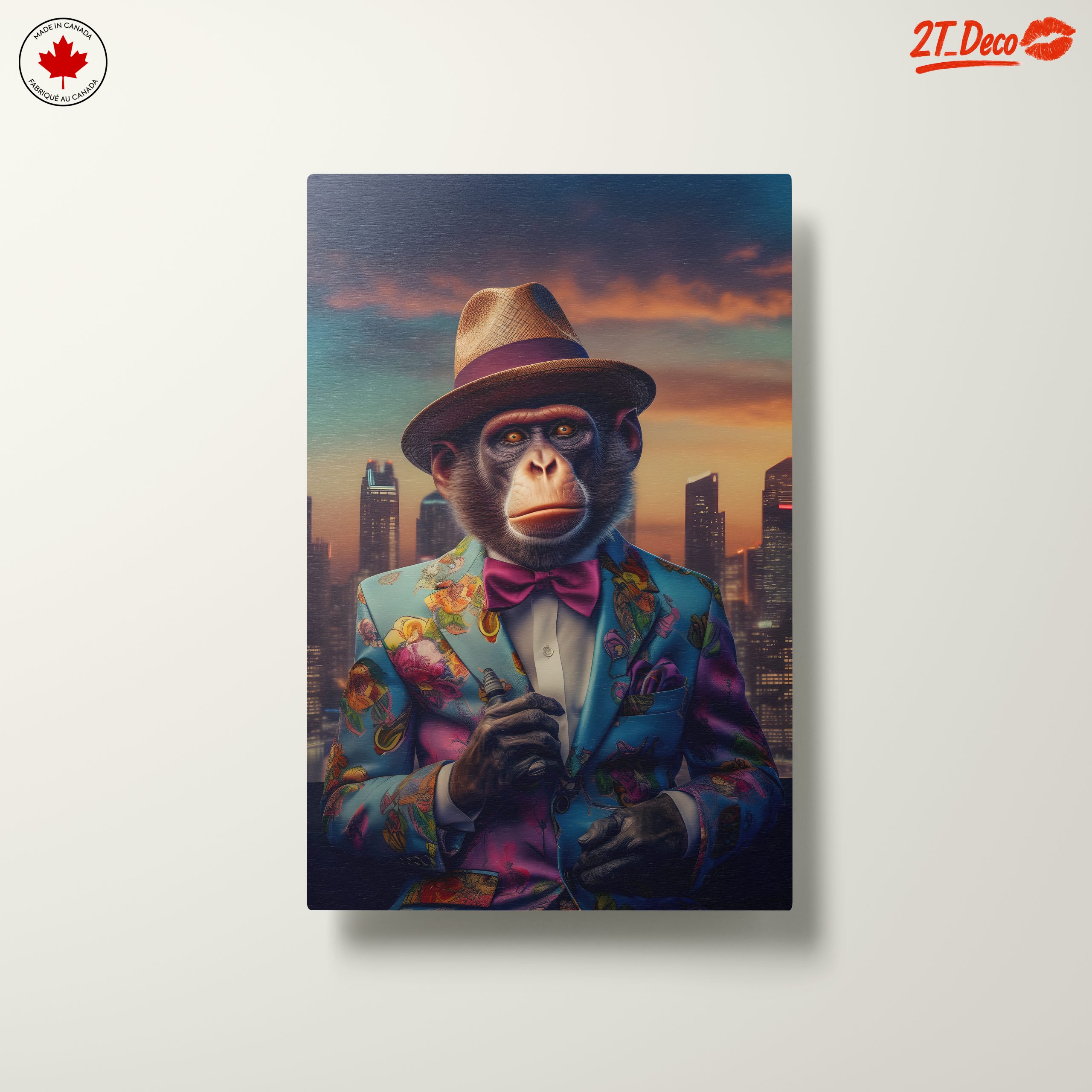 Stylized Monkey in Floral Suit - Image 10