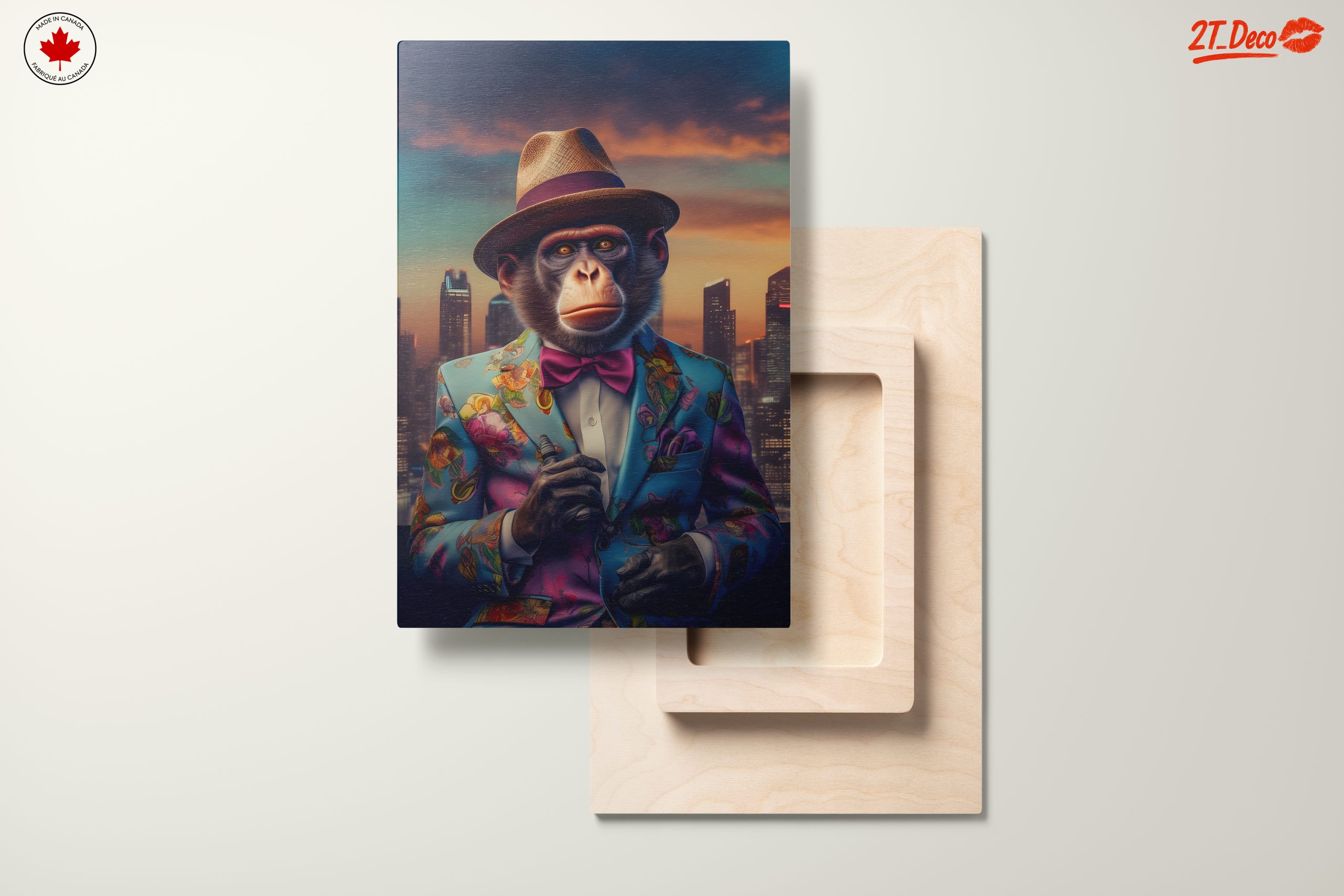 Stylized Monkey in Floral Suit - Image 11