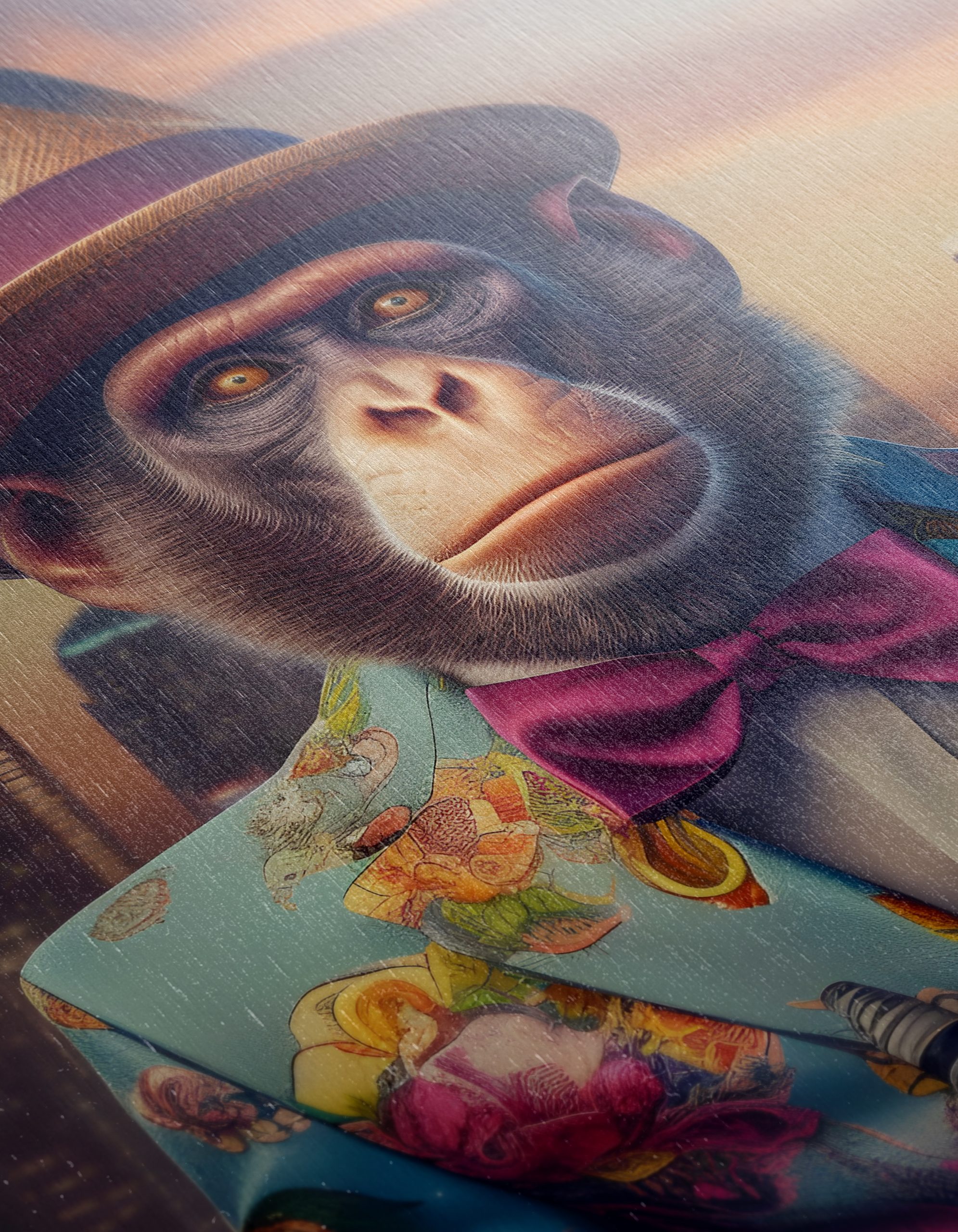 Stylized Monkey in Floral Suit - Image 12
