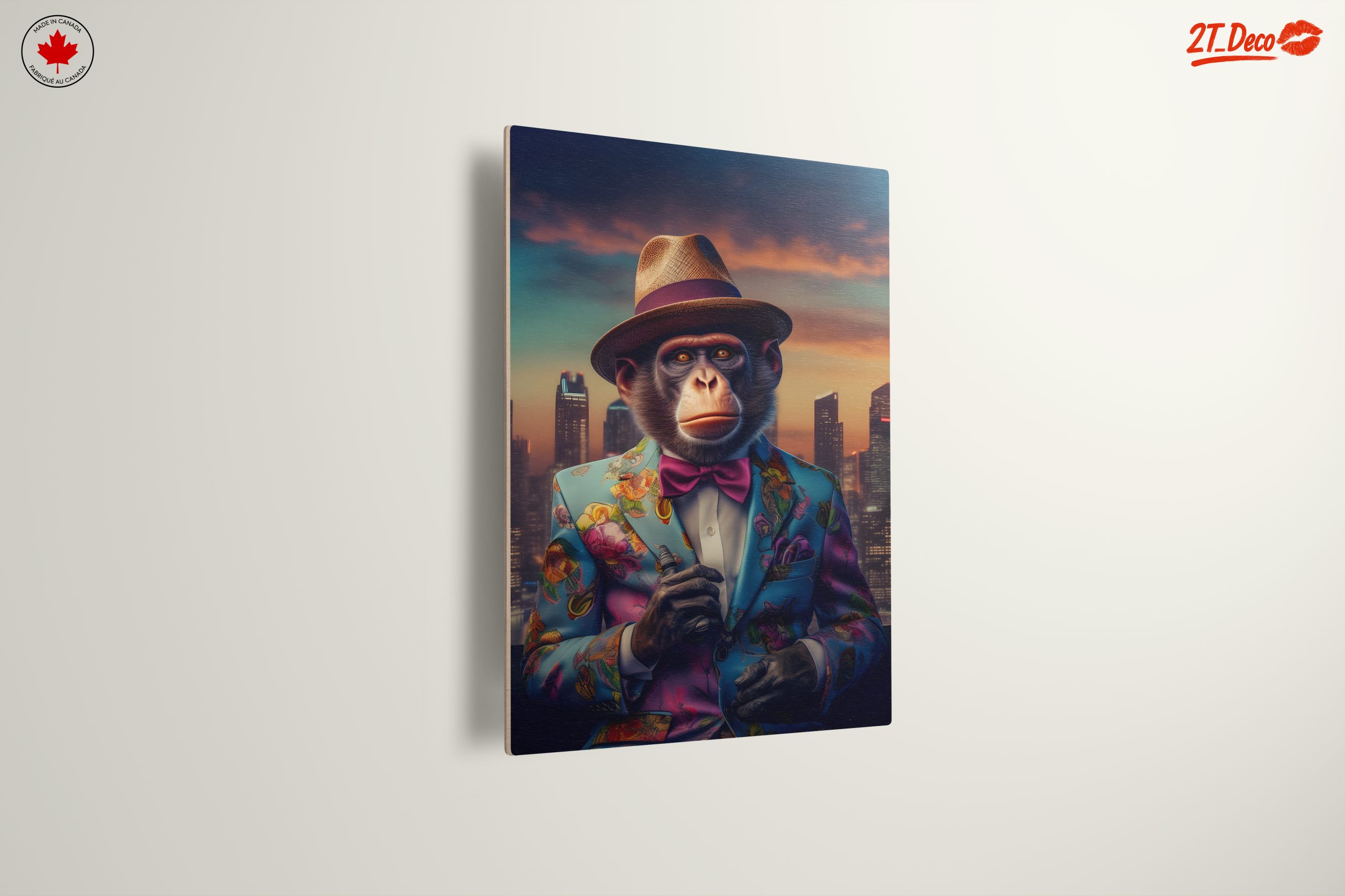 Stylized Monkey in Floral Suit - Image 13