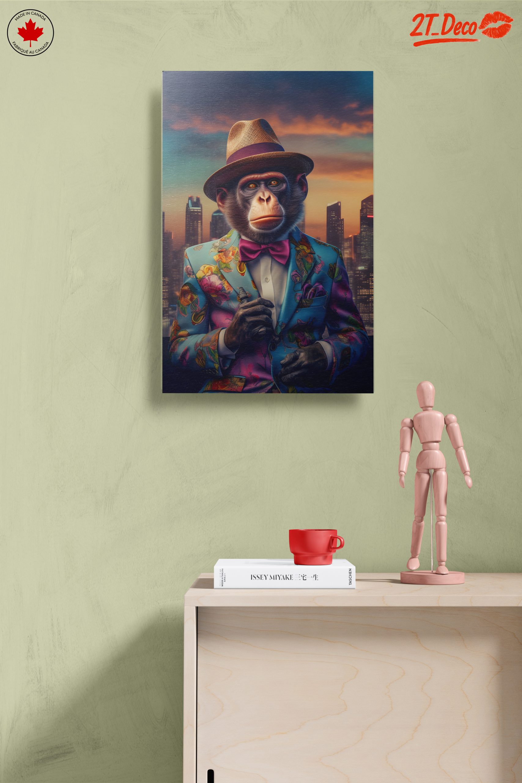 Stylized Monkey in Floral Suit - Image 14