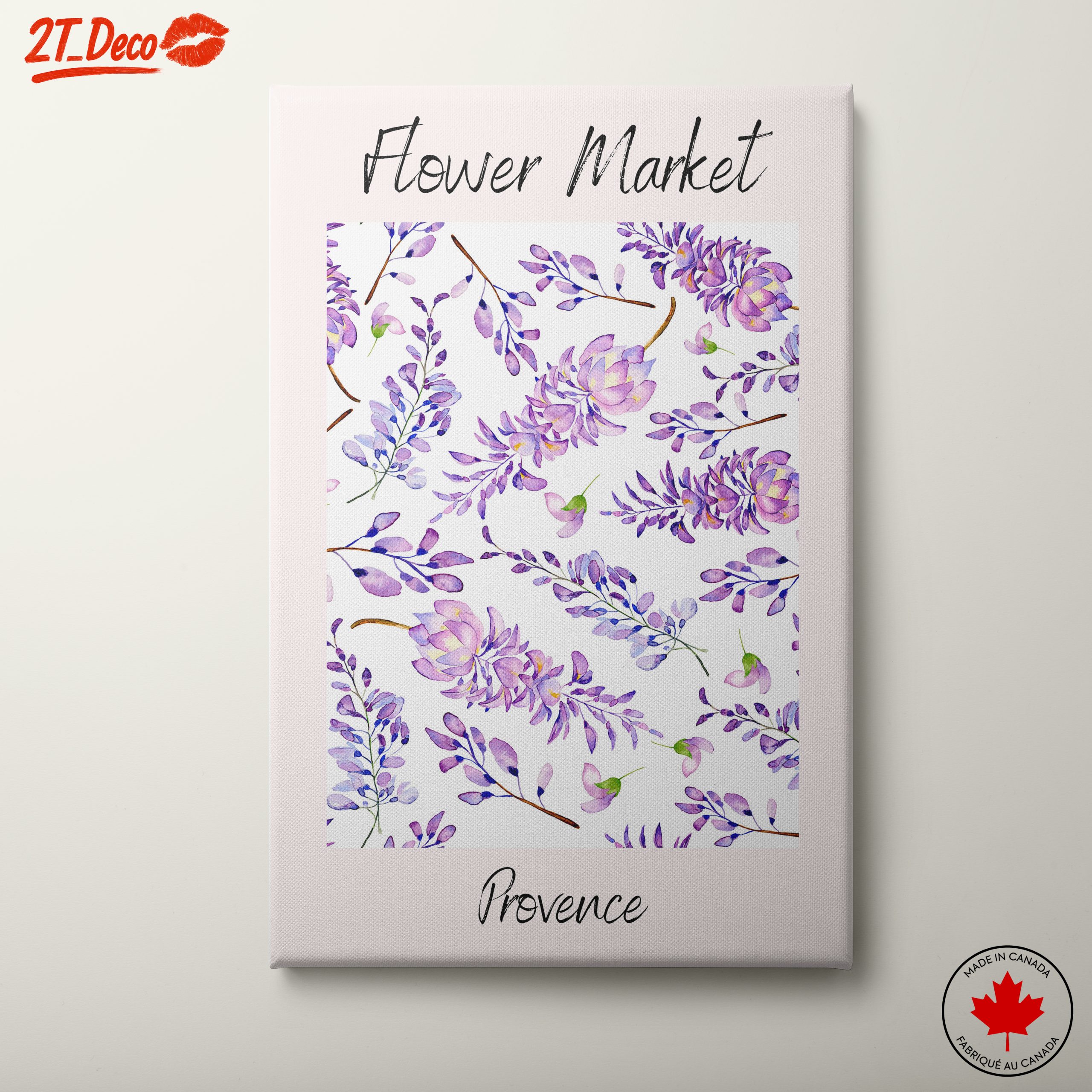 Flower Market Art with Lavender Tones