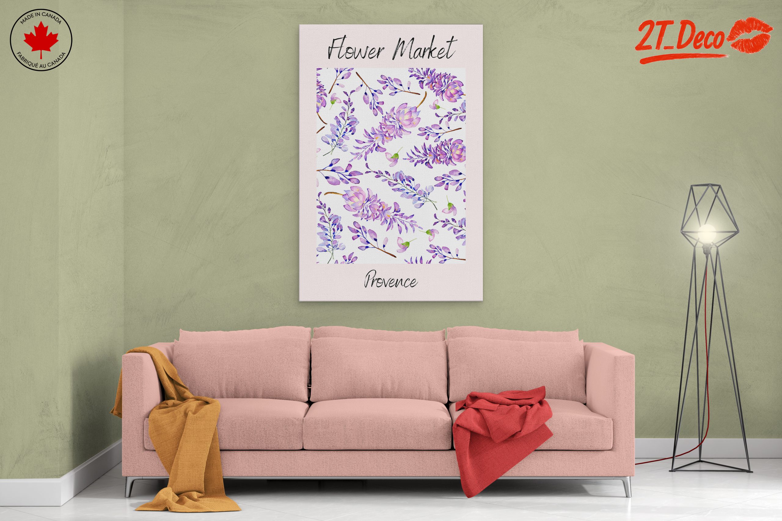 Flower Market Art with Lavender Tones - Image 2