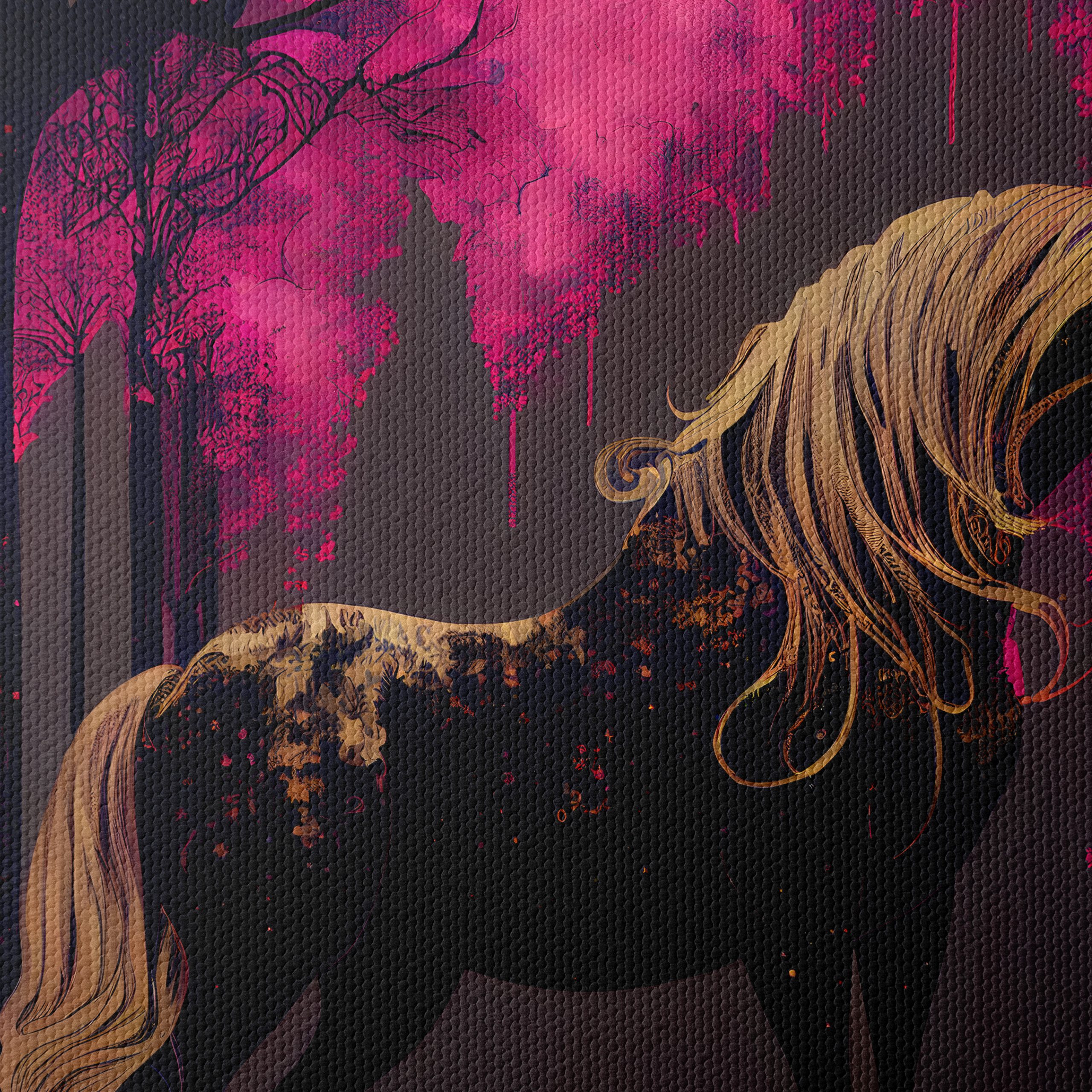 Majestic Black Unicorn in Enchanted Forest - Image 4
