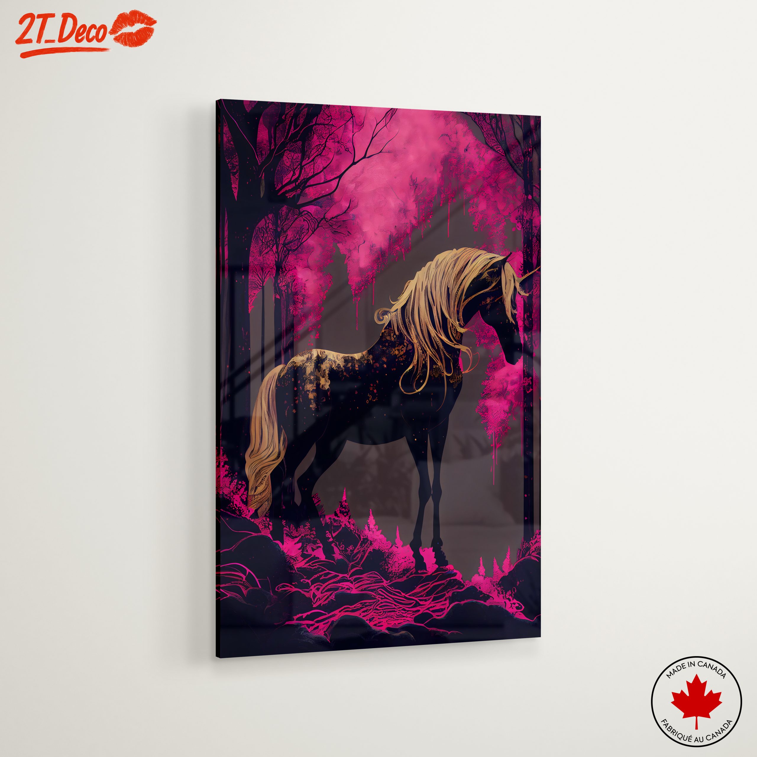 Majestic Black Unicorn in Enchanted Forest - Image 6