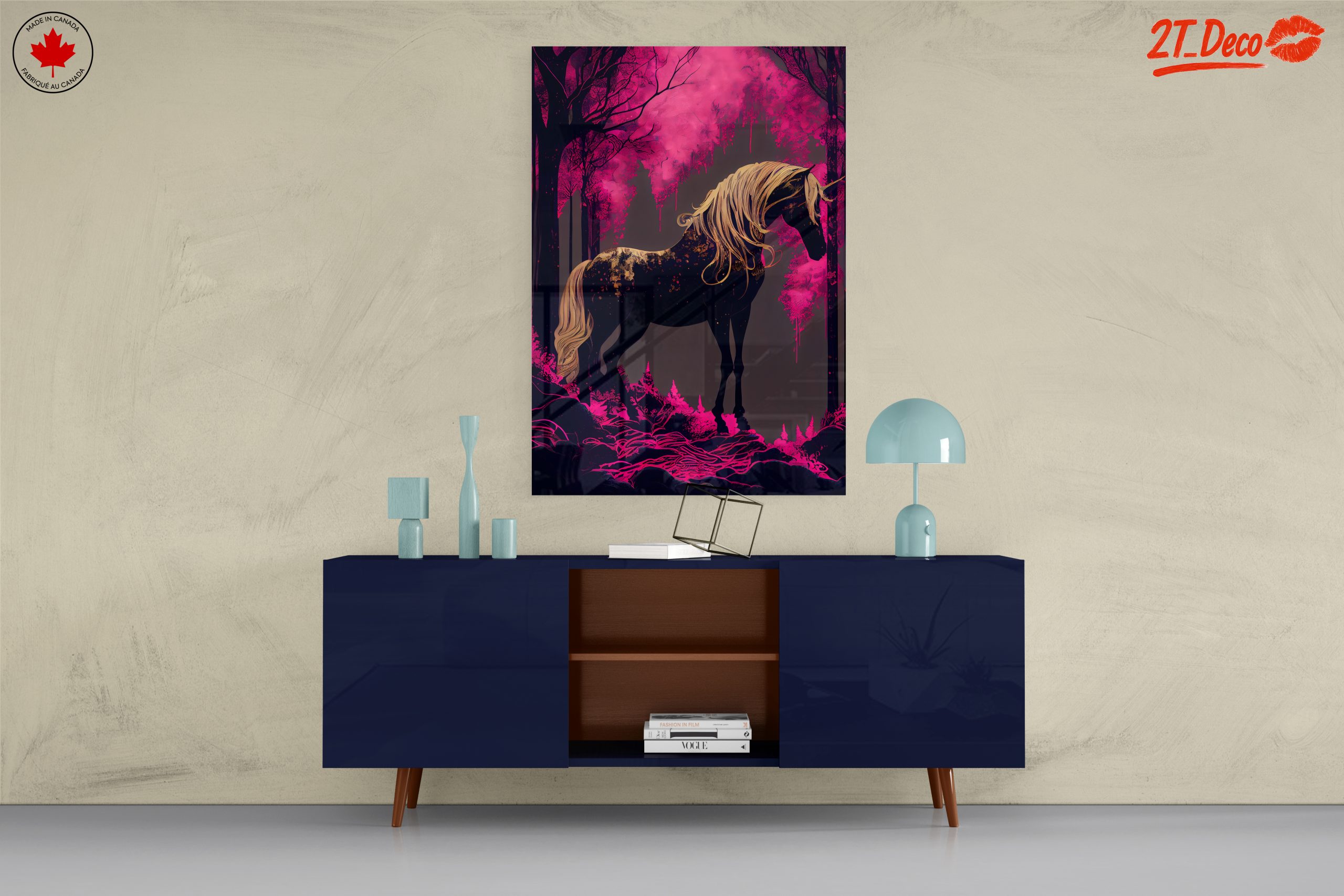 Majestic Black Unicorn in Enchanted Forest - Image 8