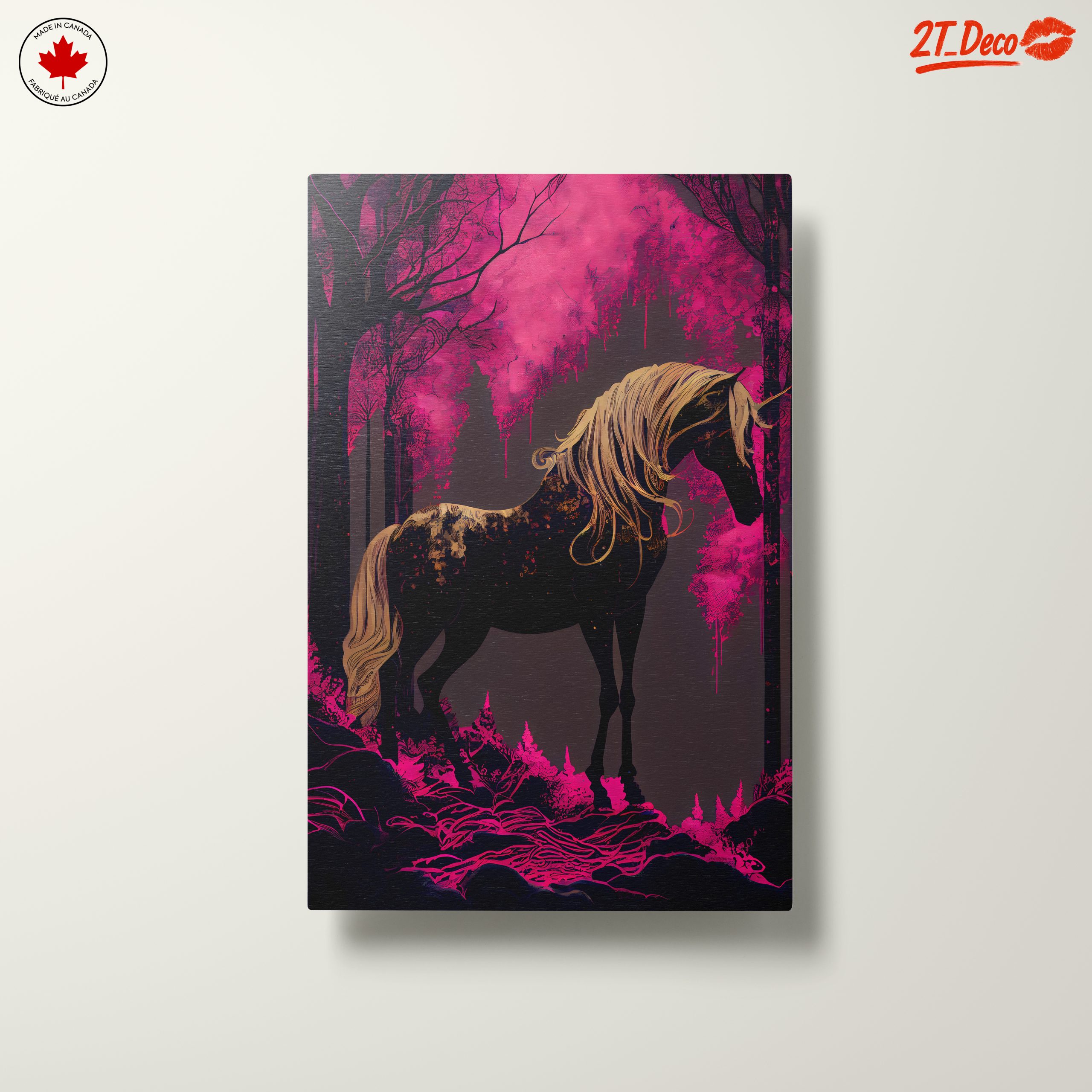 Majestic Black Unicorn in Enchanted Forest - Image 10