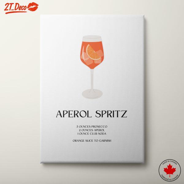 Stylized Cocktail Illustration of Aperol Spritz